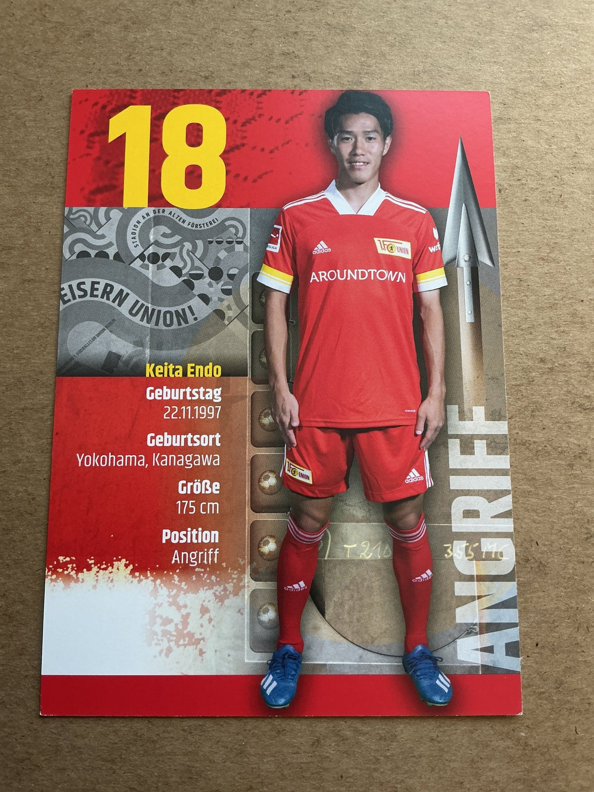 Keita Endo, Japan 🇯🇵 1.FC Union Berlin 2020/21 hand signed - Autographs-World