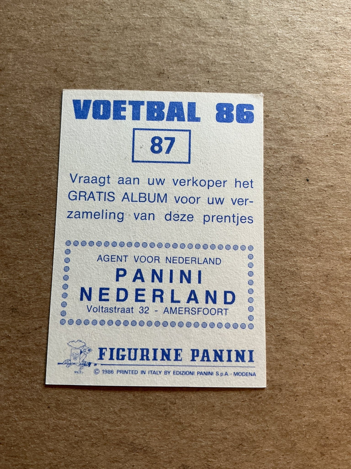 Keje Molenaar, Netherlands 🇳🇱 Feyenoord Rotterdam 1986 Panini hand signed - Autographs-World