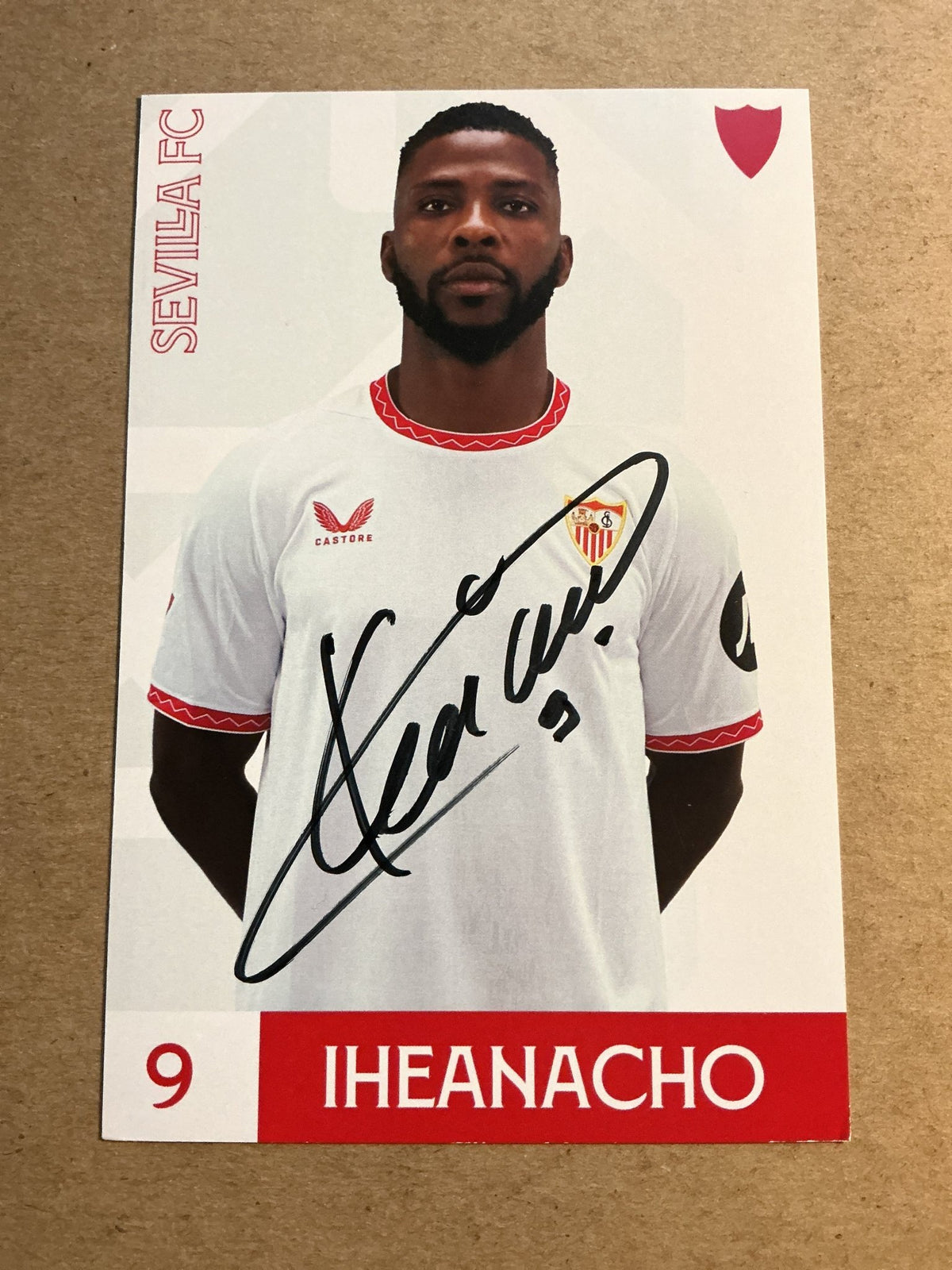Kelechi Iheanacho, Nigeria 🇳🇬 Sevilla FC 2024/25 hand signed - Autographs-World