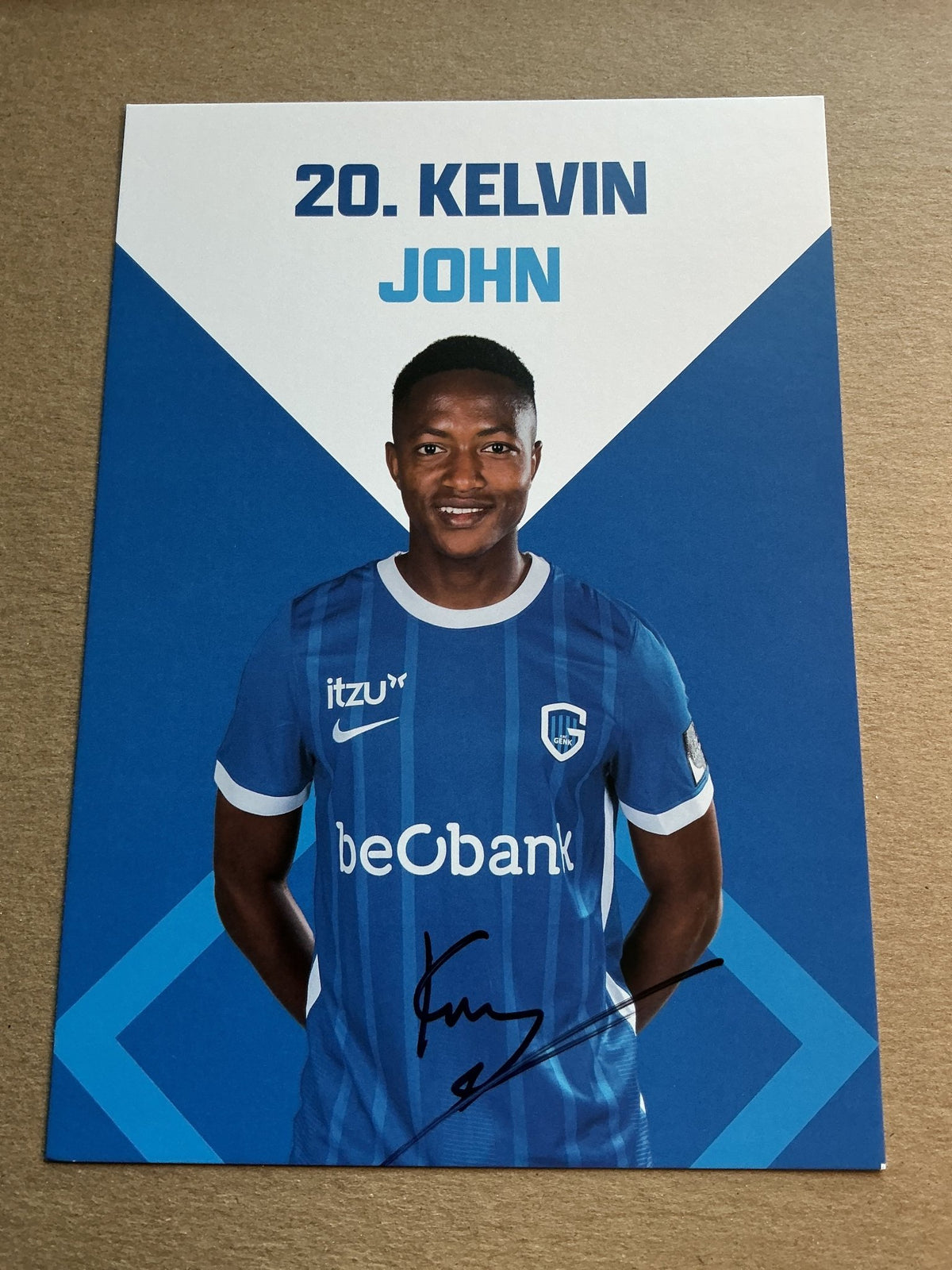 Kelvin John, Tanzania 🇹🇿 KRC Genk 2022/23 hand signed - Autographs-World