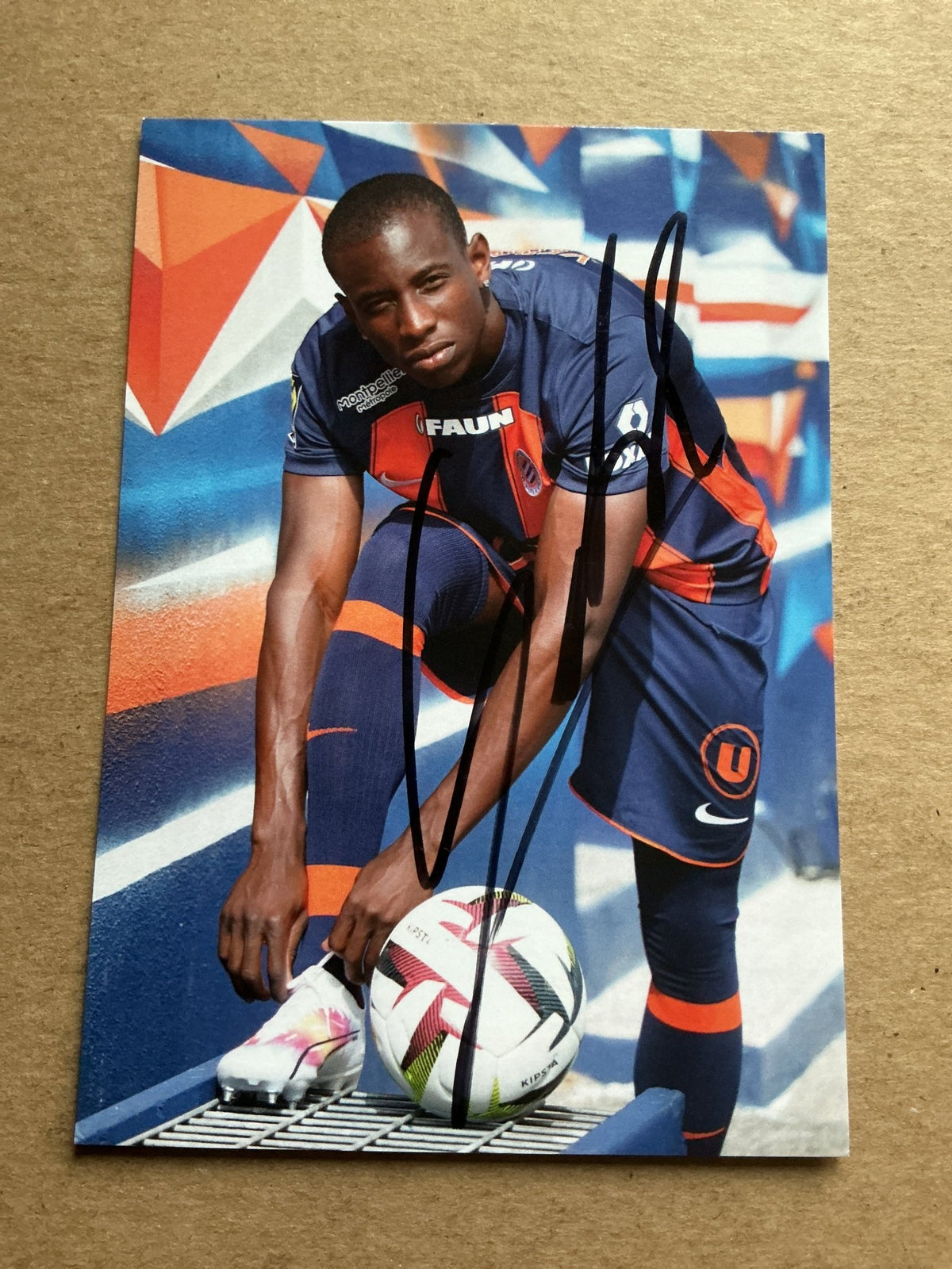 Kelvin Yeboah, Ghana 🇬🇭 Montpellier HSC 2023/24 hand signed - Autographs-World