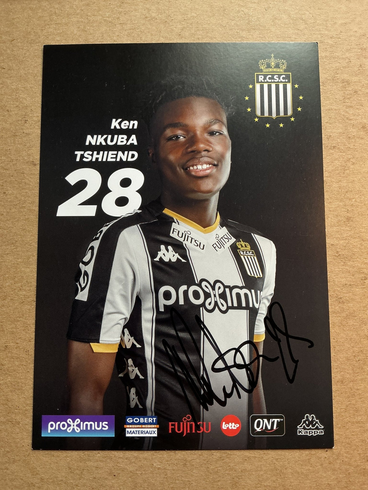 Ken Nkuba, Belgium 🇧🇪 Royal Charleroi SC 2019/20 hand signed - Autographs-World