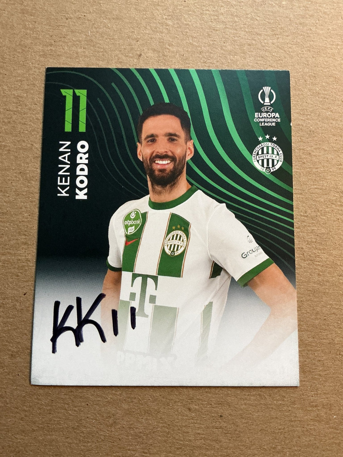 Kenan Kodro, Bosnia 🇧🇦 Ferencváros TC 2023/24 hand signed - Autographs-World