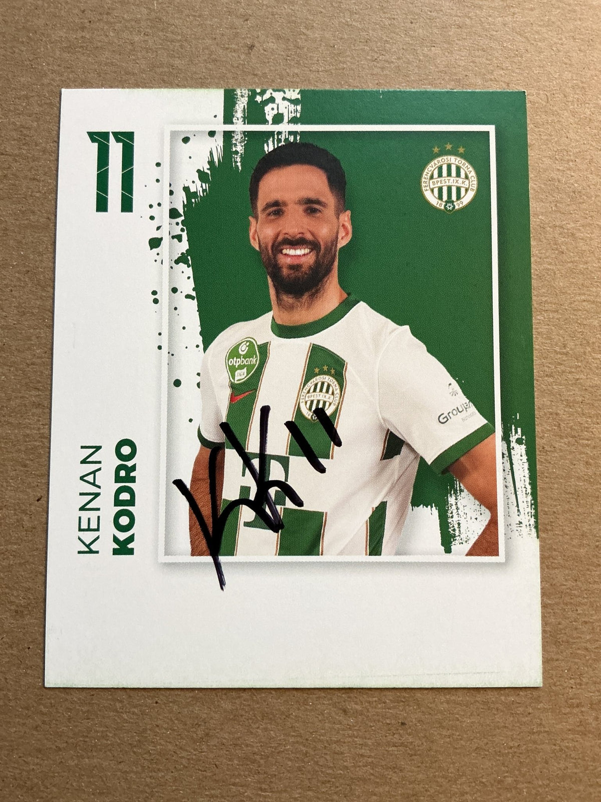 Kenan Kodro, Bosnia 🇧🇦 Ferencváros TC 2023/24 hand signed - Autographs-World