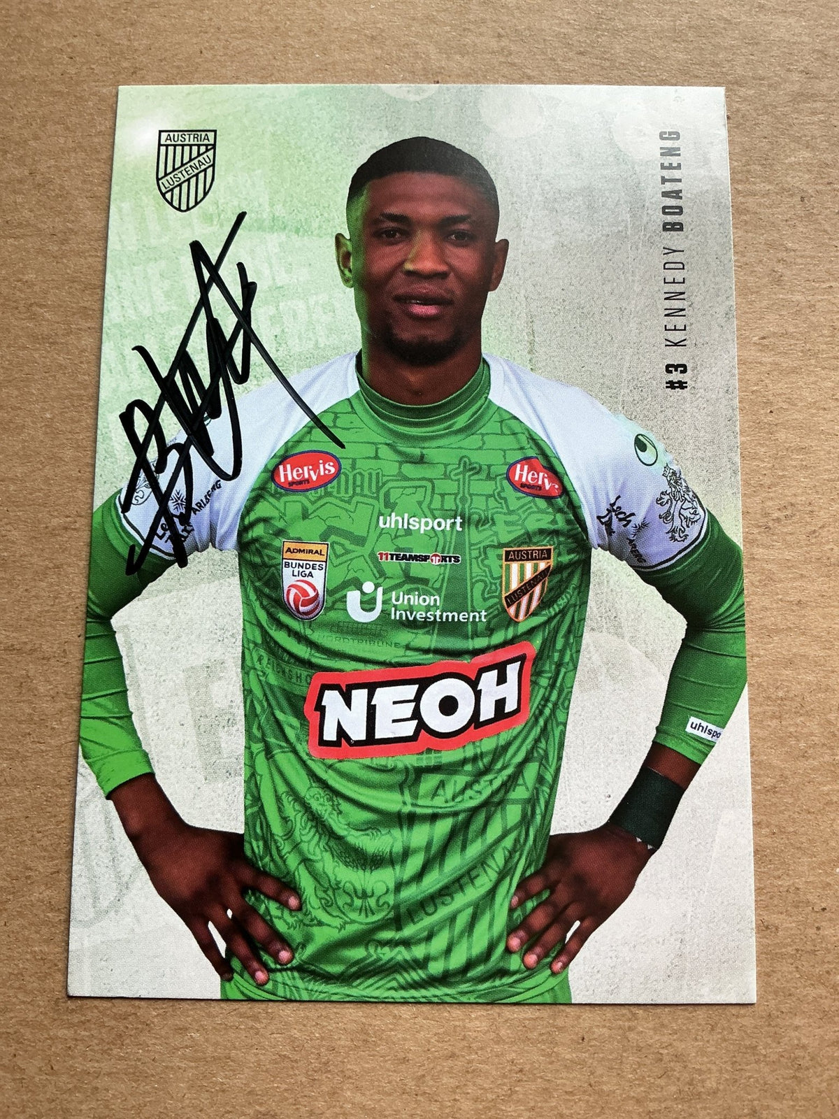 Kennedy Boateng, Togo 🇹🇬 SC Austria Lustenau 2023/24 hand signed - Autographs-World