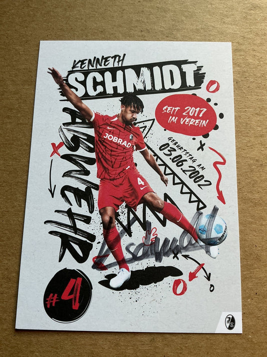 Kenneth Schmidt, Germany 🇩🇪 SC Freiburg 2024/25 hand signed - Autographs-World