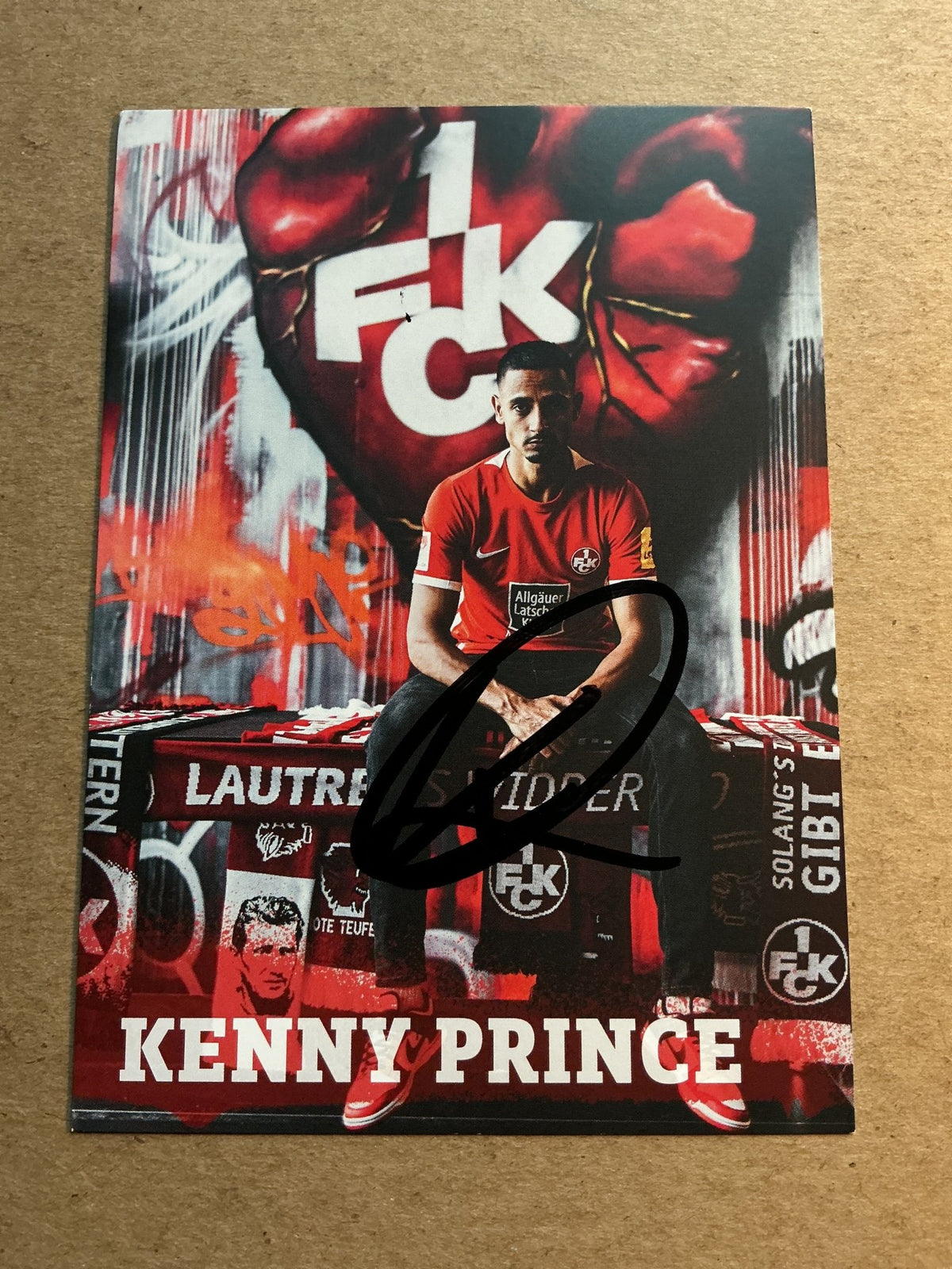Kenny Prince Redondo, Germany 🇩🇪 1.FC Kaiserslautern 2022/23 hand signed - Autographs-World