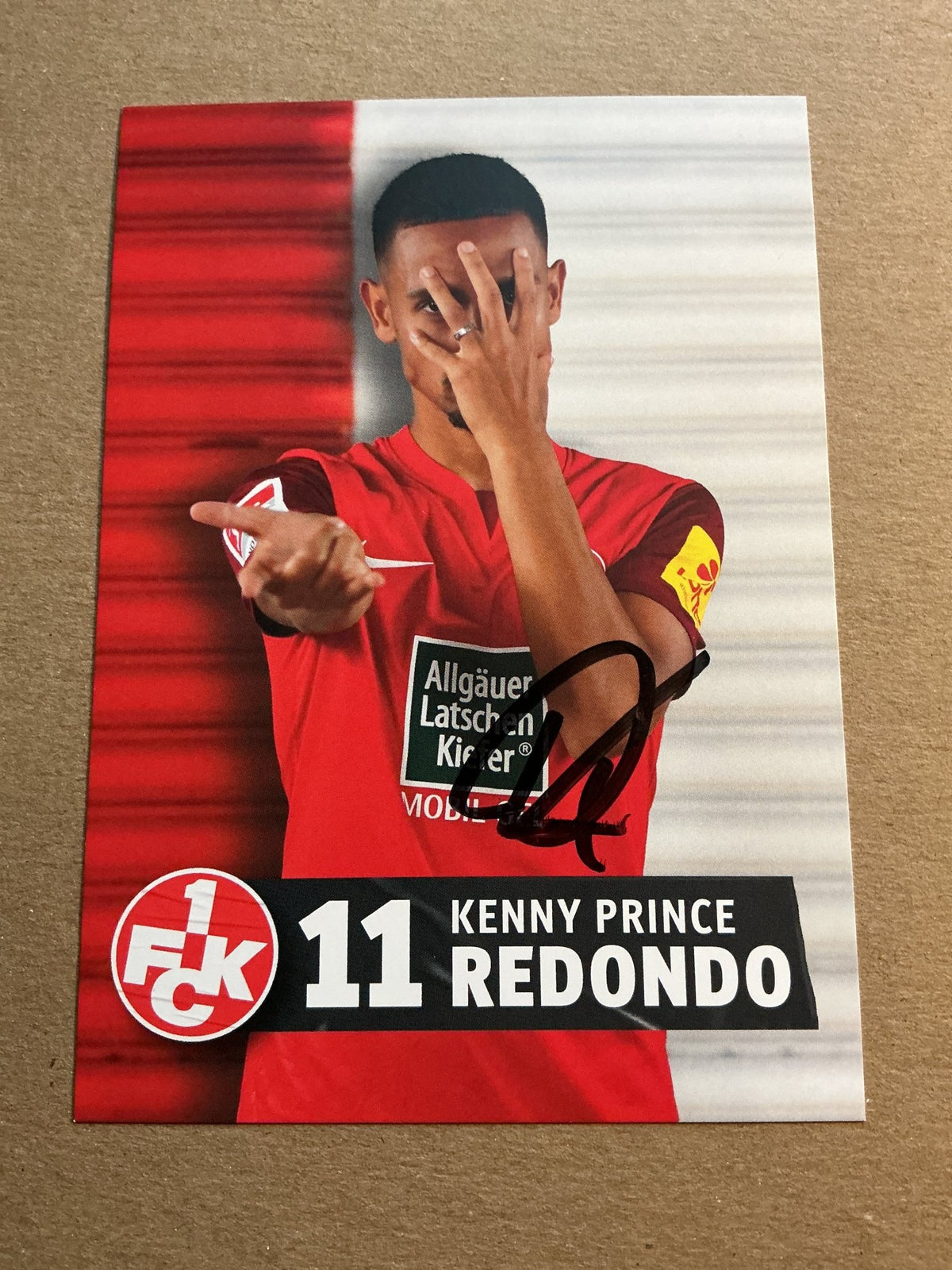 Kenny Prince Redondo, Germany 🇩🇪 1.FC Kaiserslautern 2023/24 hand signed - Autographs-World