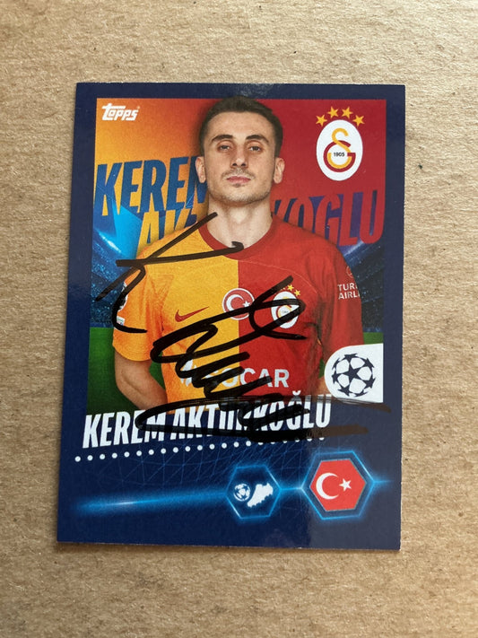 Kerem Aktürkoglu, Türkiye 🇹🇷 Galatasaray SK 2023/24 Topps hand signed - Autographs-World