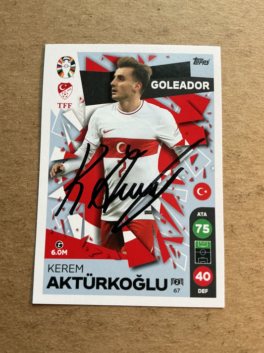 Kerem Aktürkoğlu, Türkiye 🇹🇷 UEFA Euro 2024 hand signed - Autographs-World