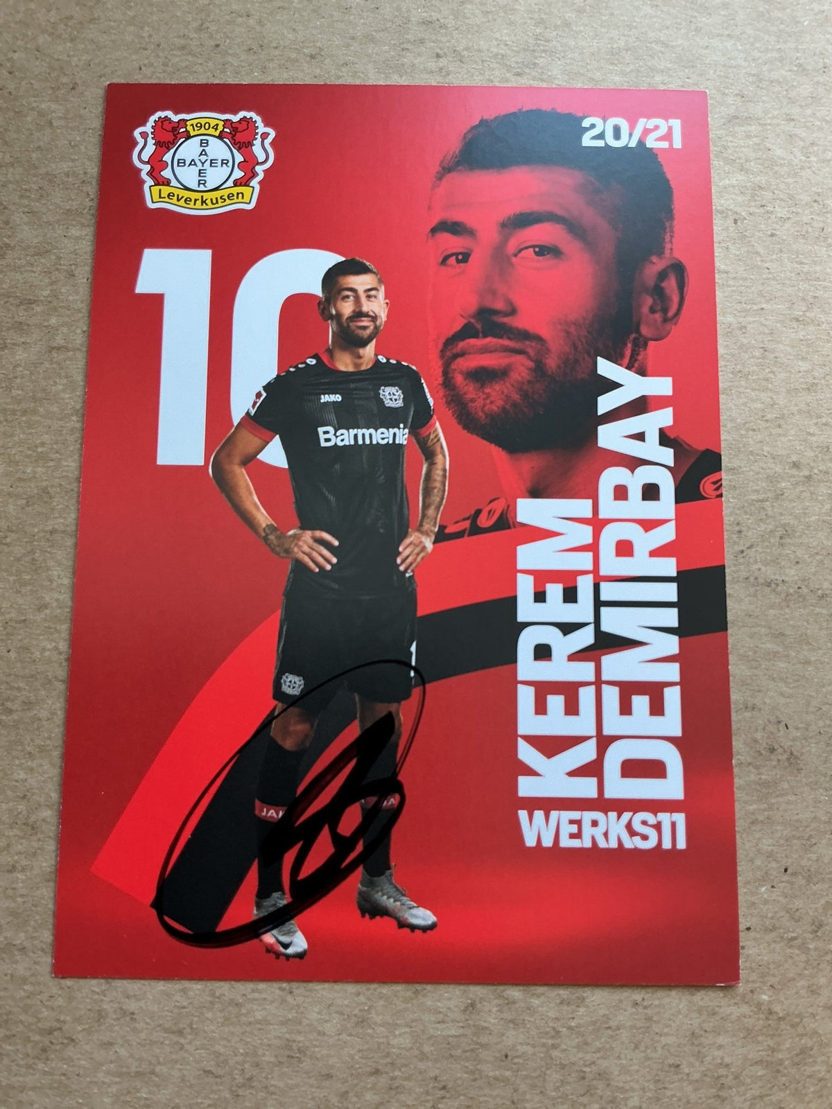 Kerem Demirbay, Germany 🇩🇪 Bayer 04 Leverkusen 2020/21 hand signed - Autographs-World