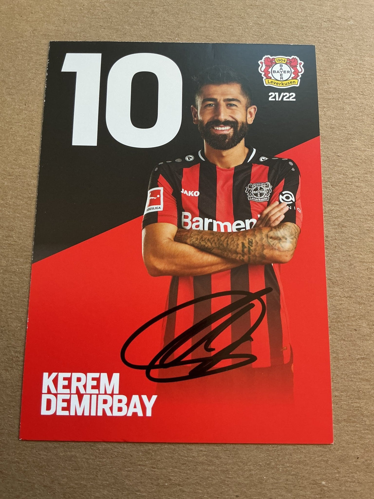 Kerem Demirbay, Germany 🇩🇪 Bayer 04 Leverkusen 2021/22 hand signed - Autographs-World