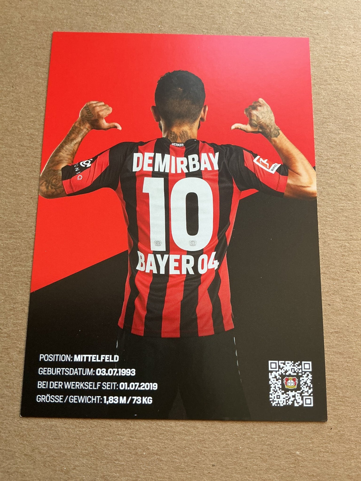 Kerem Demirbay, Germany 🇩🇪 Bayer 04 Leverkusen 2021/22 hand signed - Autographs-World