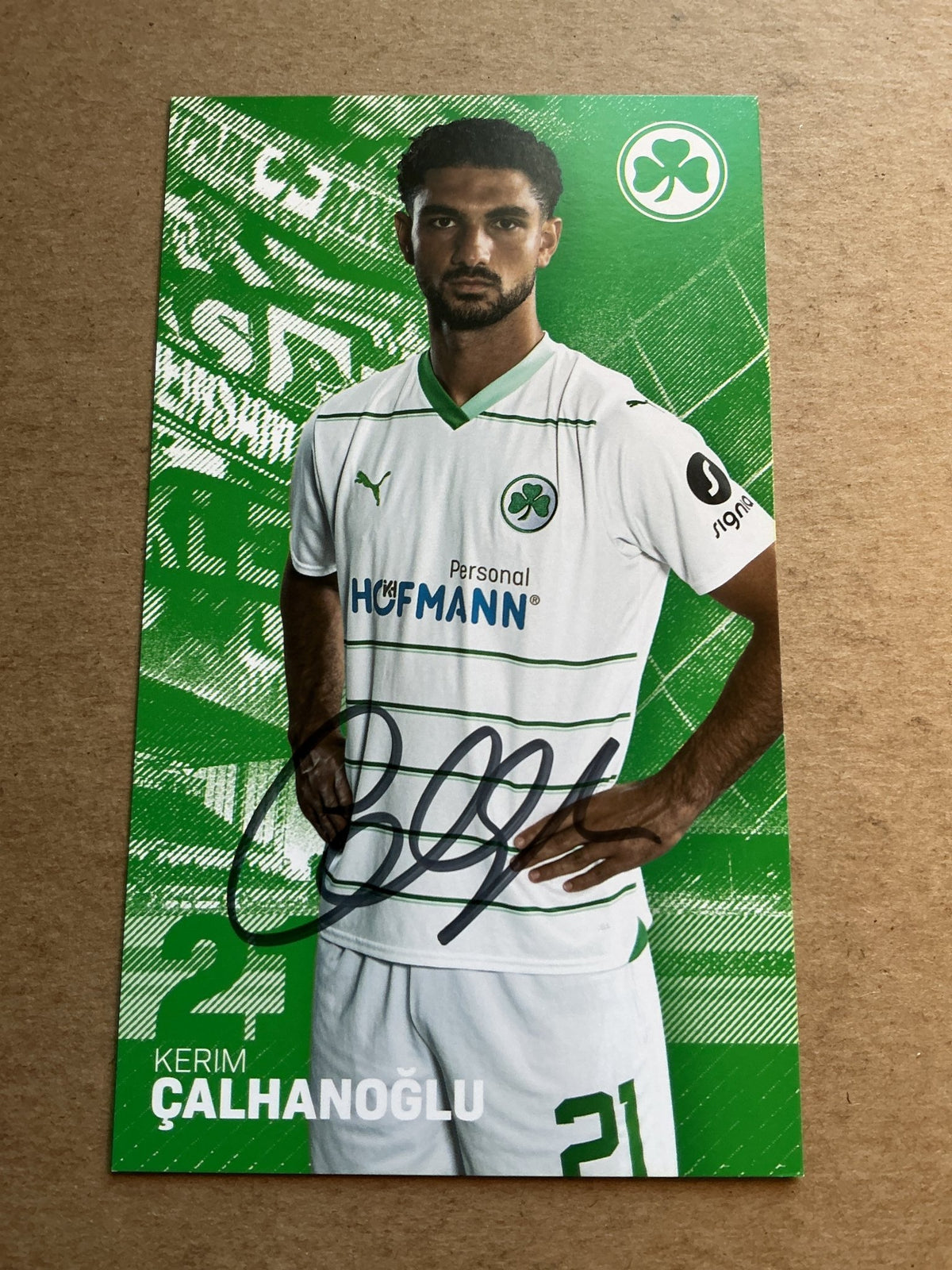 Kerim Çalhanoğlu, Germany 🇩🇪 SpVgg Greuther Fürth 2023/24 hand signed - Autographs-World