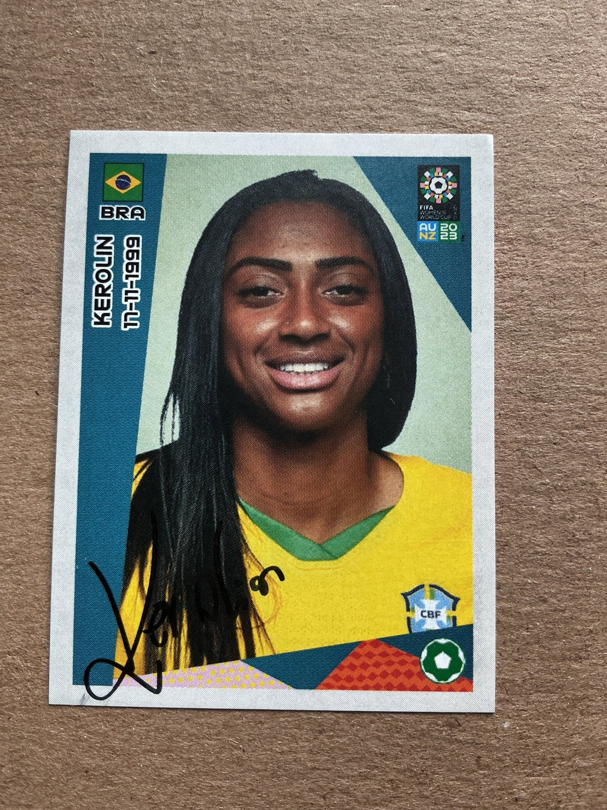 Kerolin, Brazil 🇧🇷 FIFA Women’s World Cup 2023 Panini hand signed - Autographs-World