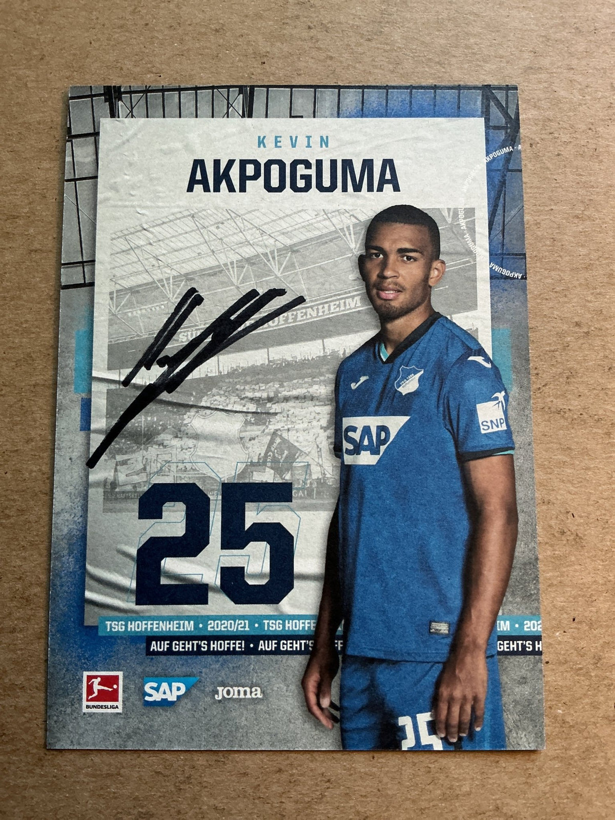 Kevin Akpoguma, Germany 🇩🇪 TSG 1899 Hoffenheim 2020/21 hand signed - Autographs-World