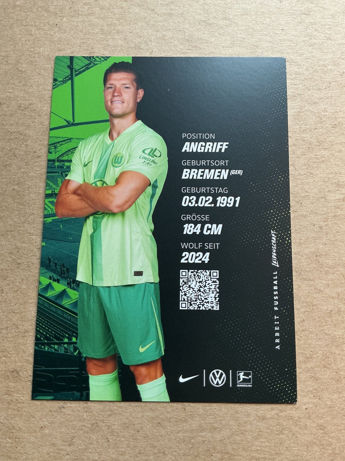 Kevin Behrens, Germany 🇩🇪 VfL Wolfsburg 2024/25 hand signed - Autographs-World
