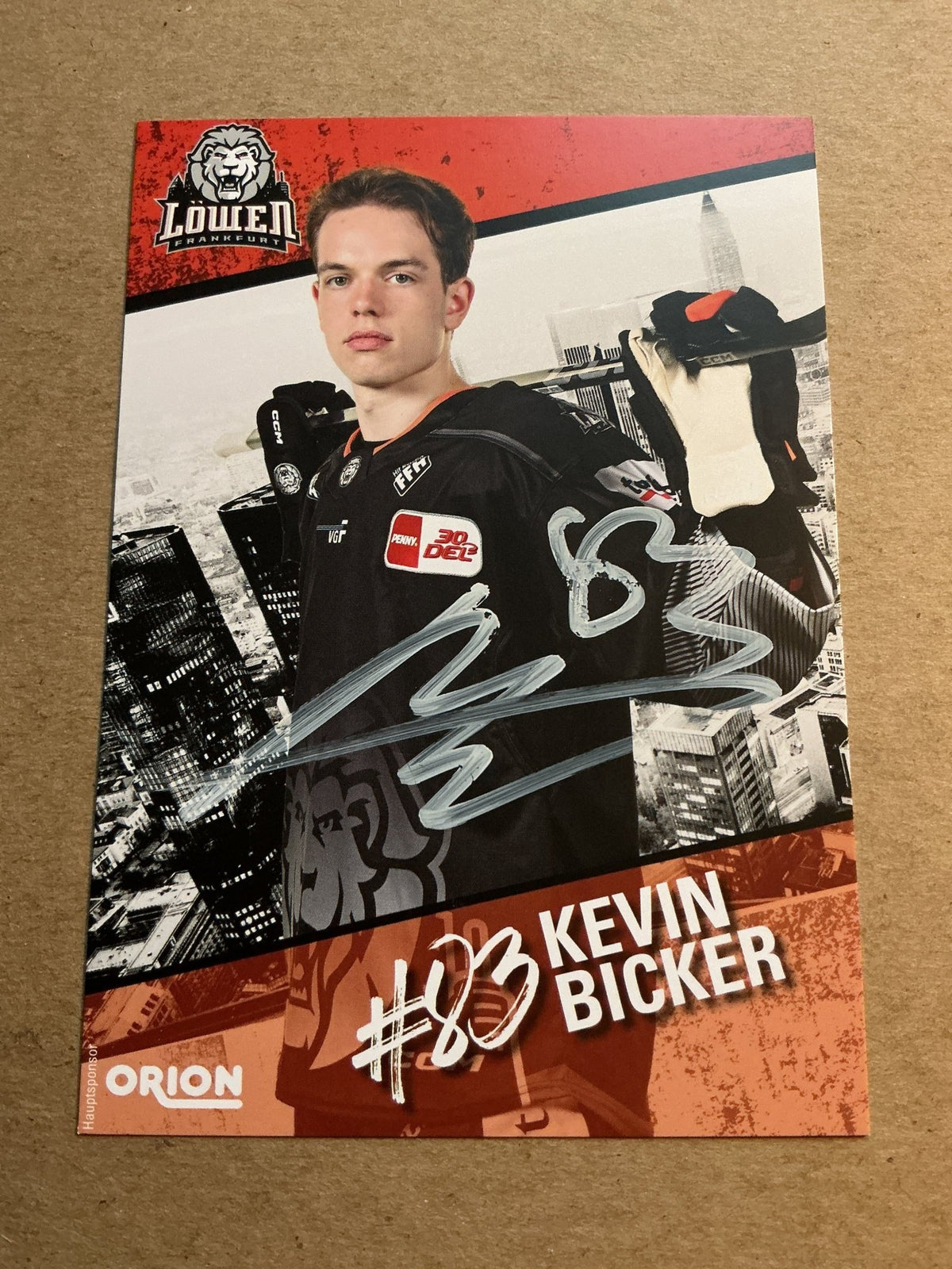 Kevin Bicker, Germany 🇩🇪 Löwen Frankfurt 2023/24 hand signed - Autographs-World