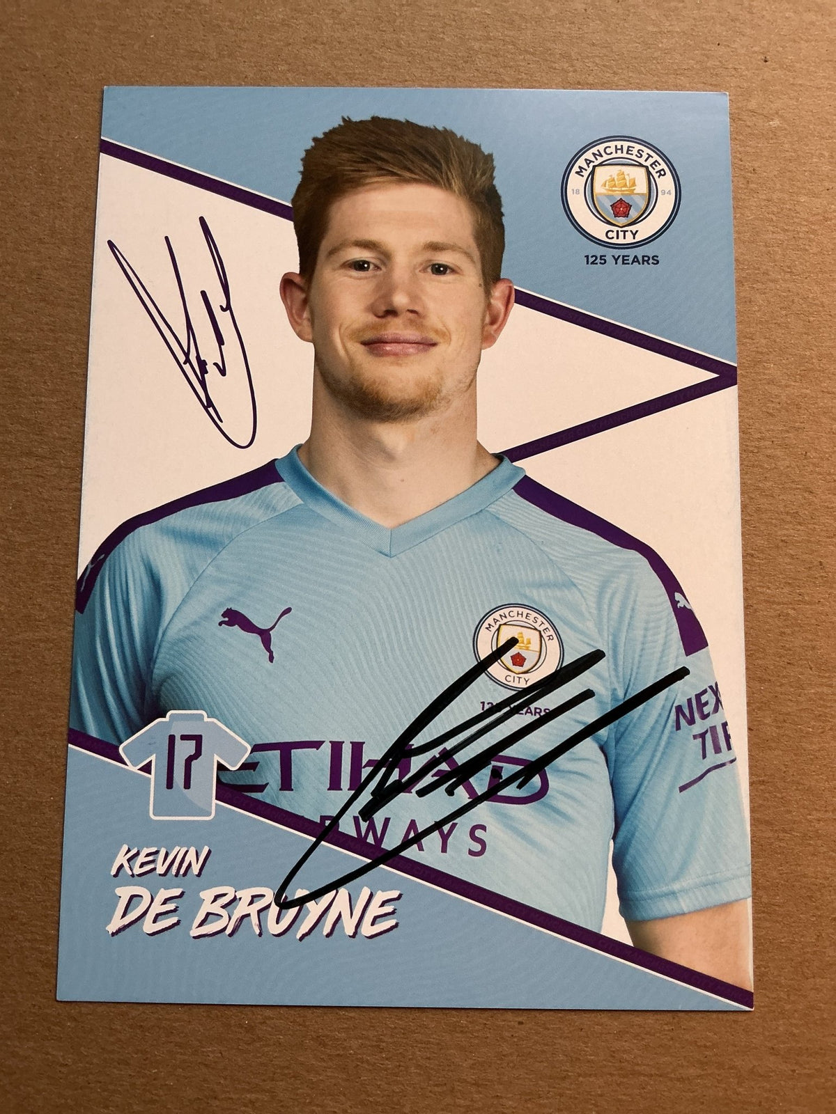 Kevin De Bruyne, Belgium 🇧🇪 Manchester City 2019/20 hand signed - Autographs-World