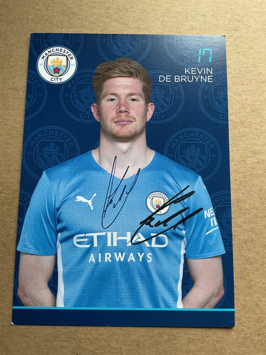 Kevin de Bruyne, Belgium 🇧🇪 Manchester City 2021/22 hand signed - Autographs-World