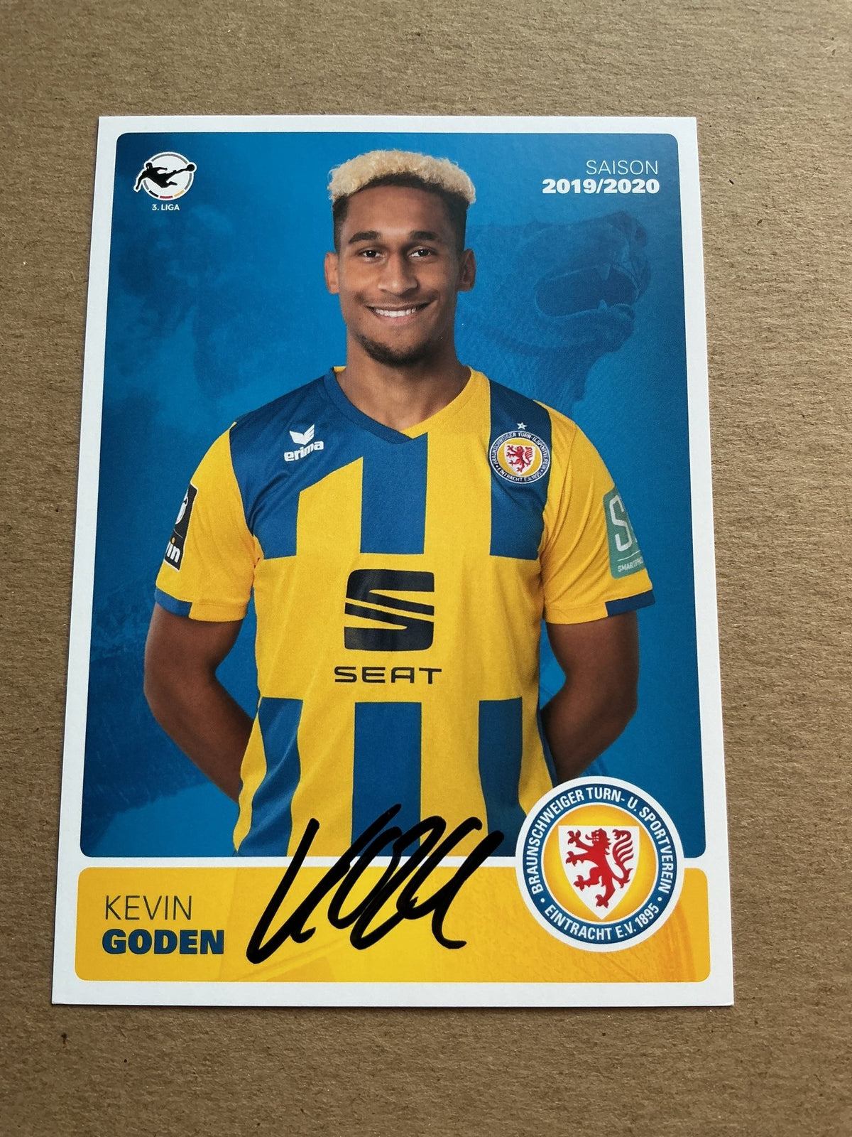 Kevin Goden, Germany 🇩🇪 Eintracht Braunschweig 2019/20 hand signed - Autographs-World