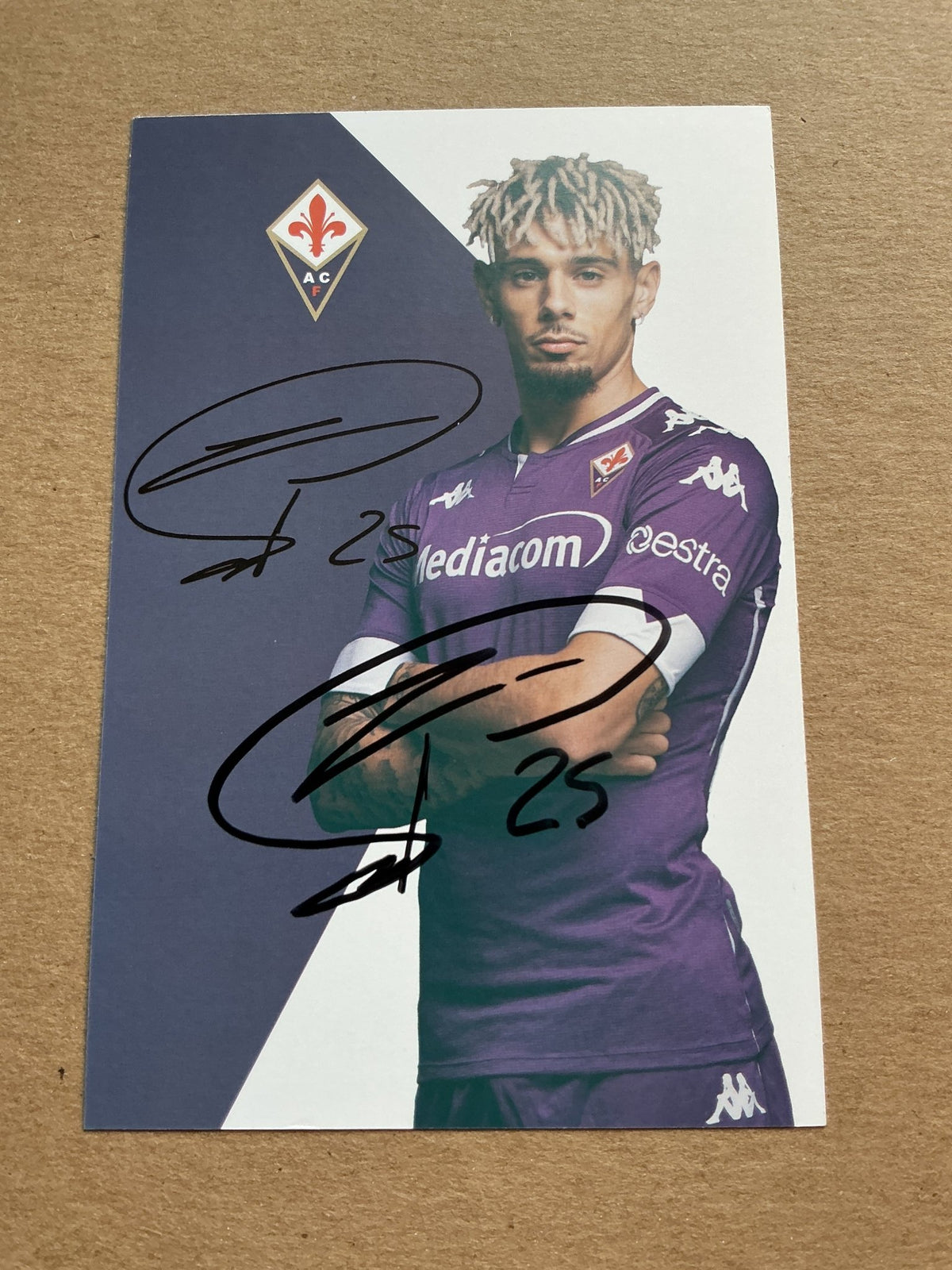 Kévin Malcuit, France 🇫🇷 ACF Fiorentina 2020/21 hand signed - Autographs-World