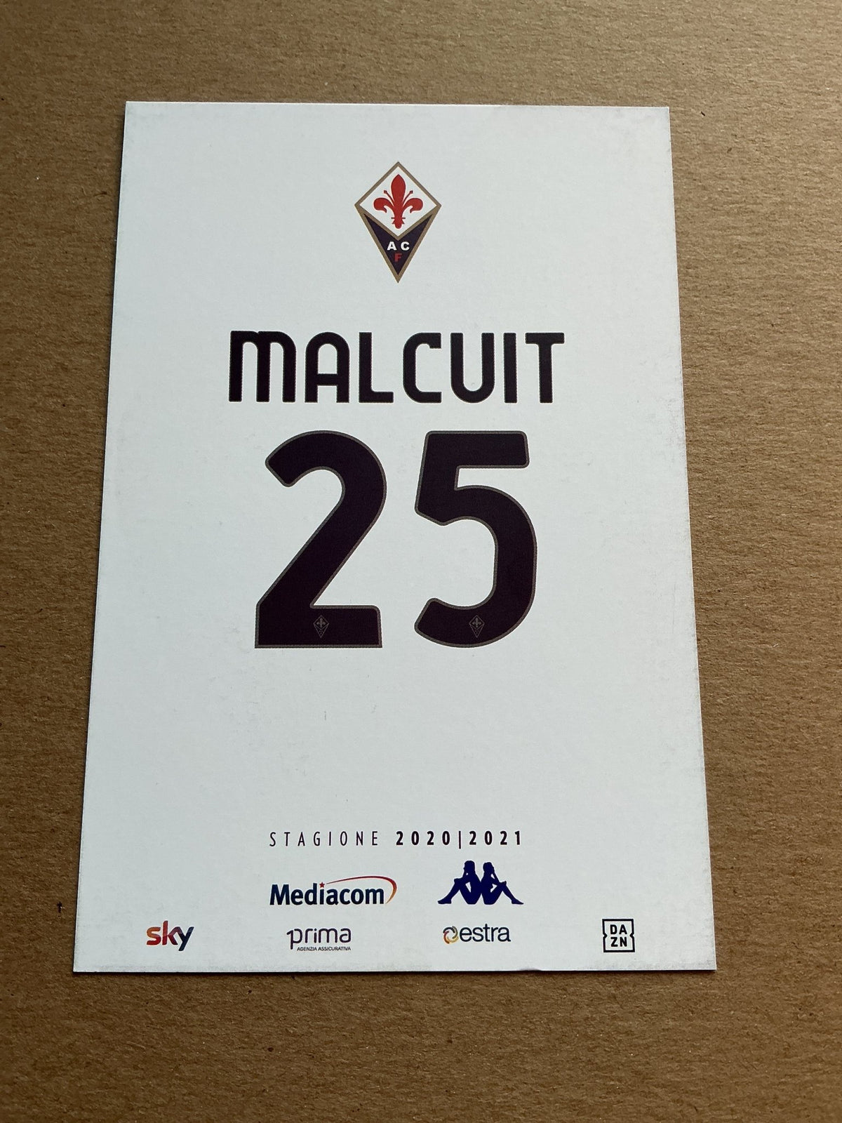 Kévin Malcuit, France 🇫🇷 ACF Fiorentina 2020/21 hand signed - Autographs-World