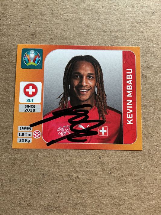 Kevin Mbabu, Switzerland 🇨🇭 UEFA Euro 2020 Panini hand signed - Autographs-World