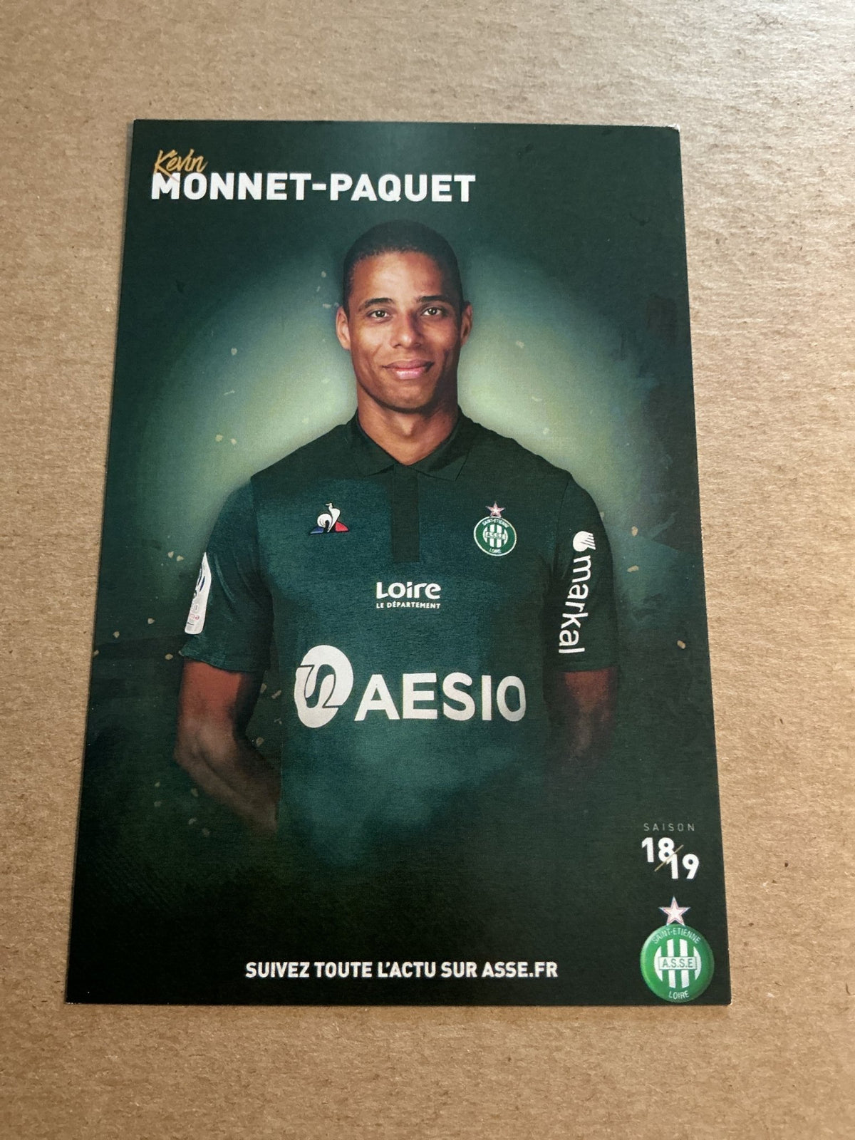 Kevin Monnet-Paquet, France 🇫🇷 AS Saint-Etienne 2018/19 hand signed - Autographs-World
