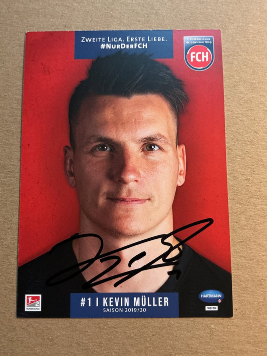 Kevin Müller, Germany 🇩🇪 1.FC Heidenheim 2019/20 hand signed - Autographs-World