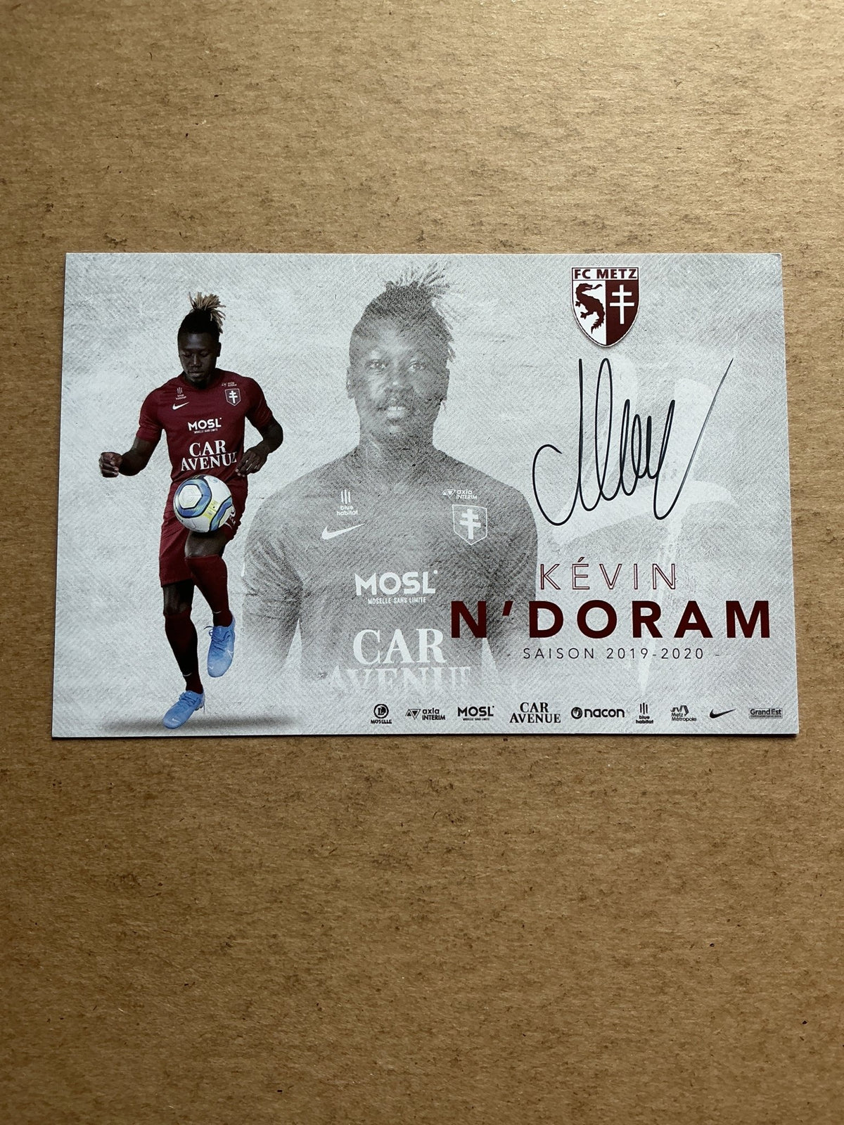 Kévin N’Doram, France 🇫🇷 FC Metz 2019/20 hand signed - Autographs-World