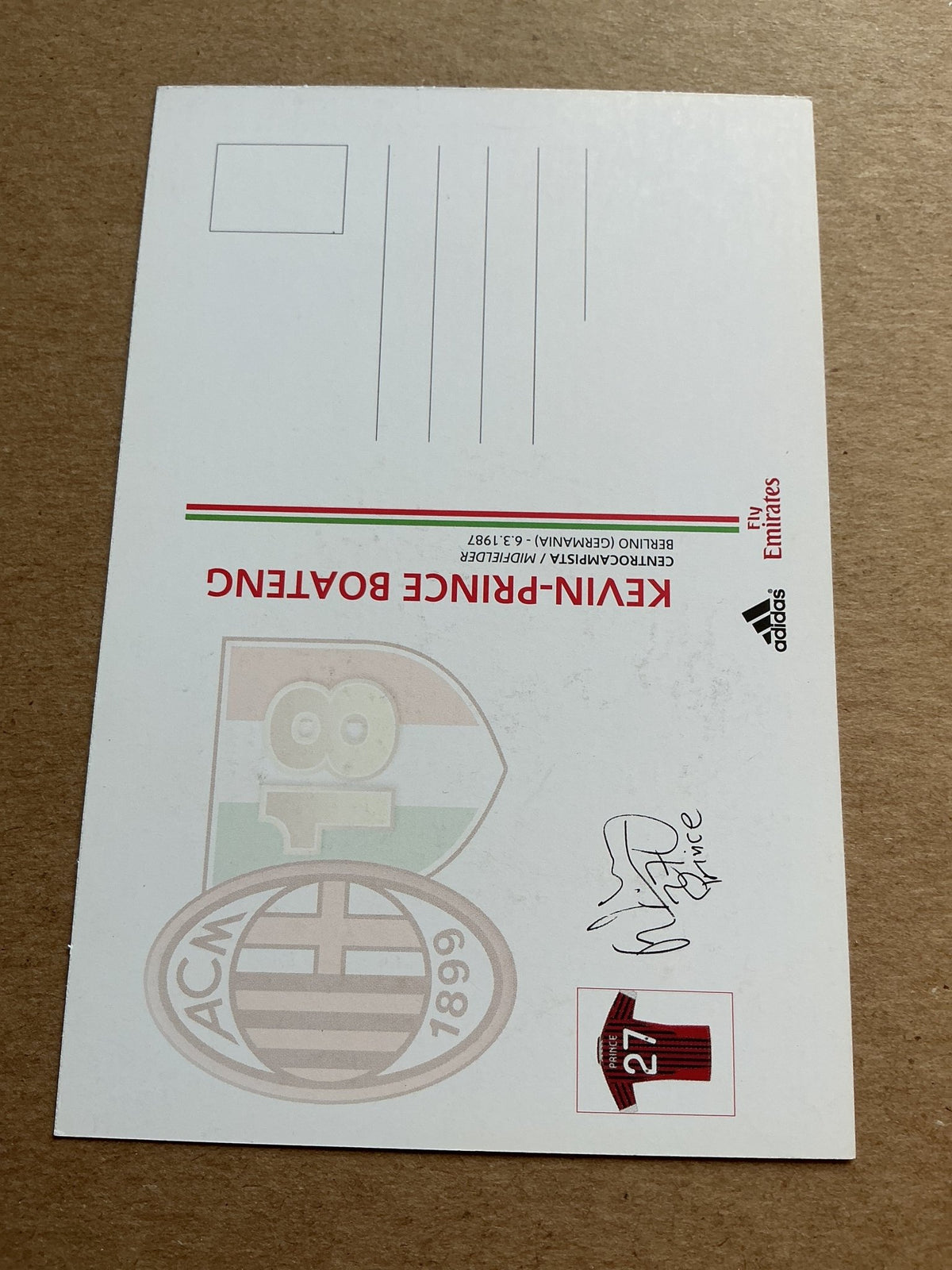 Kevin-Prince Boateng, Ghana 🇬🇭 AC Milan 2011/12 hand signed - Autographs-World