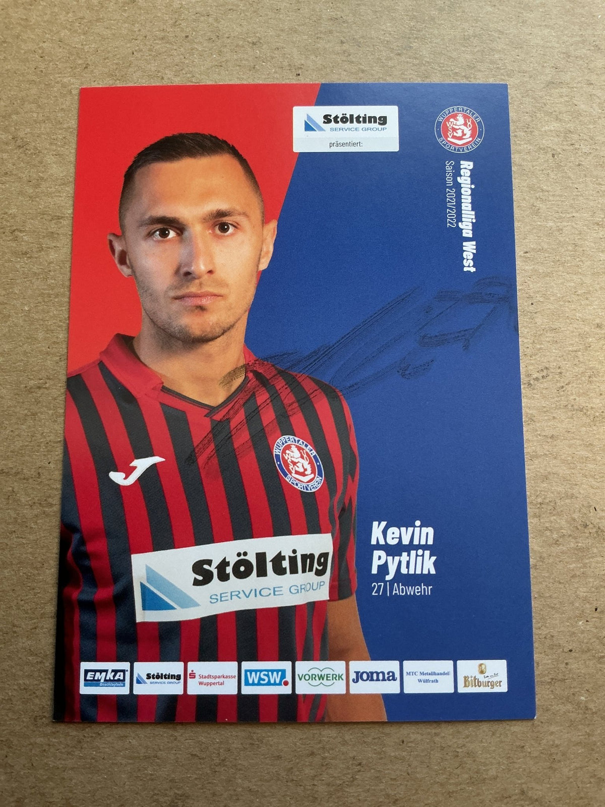 Kevin Pytlik, Poland 🇵🇱 Wuppertaler SV 2021/22 hand signed - Autographs-World