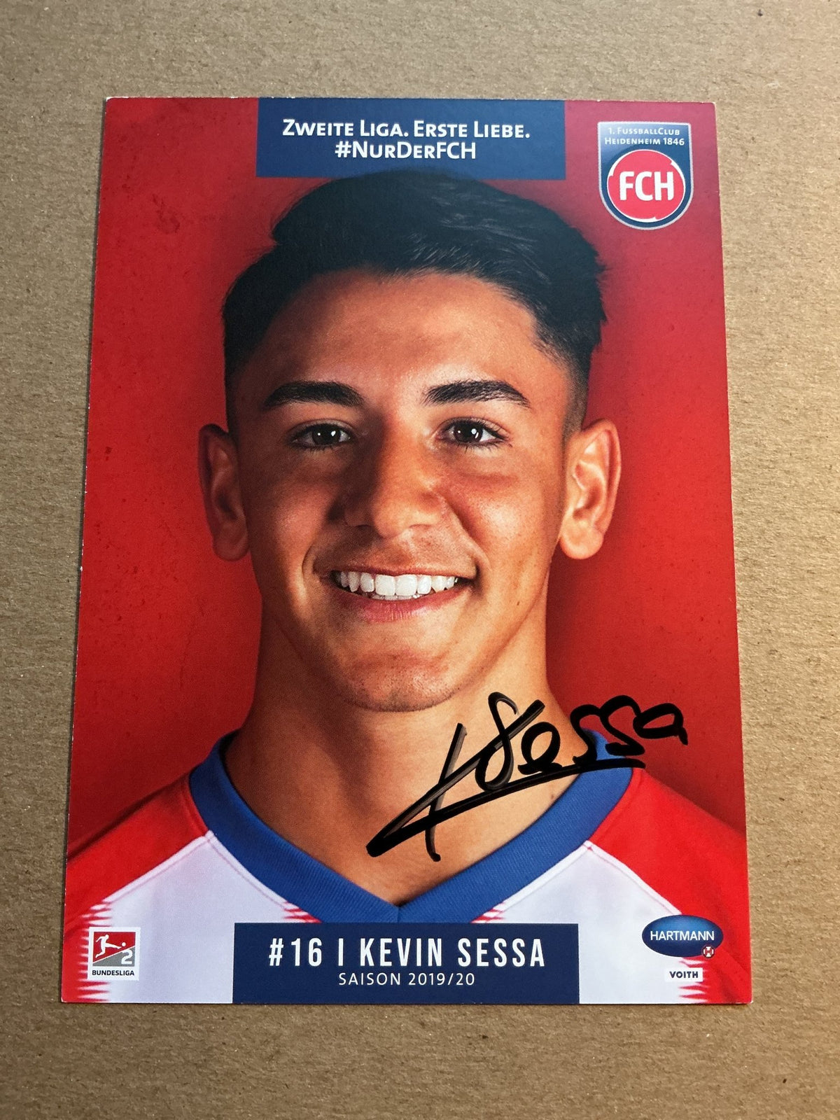 Kevin Sessa, Germany 🇩🇪 1.FC Heidenheim 2019/20 hand signed - Autographs-World