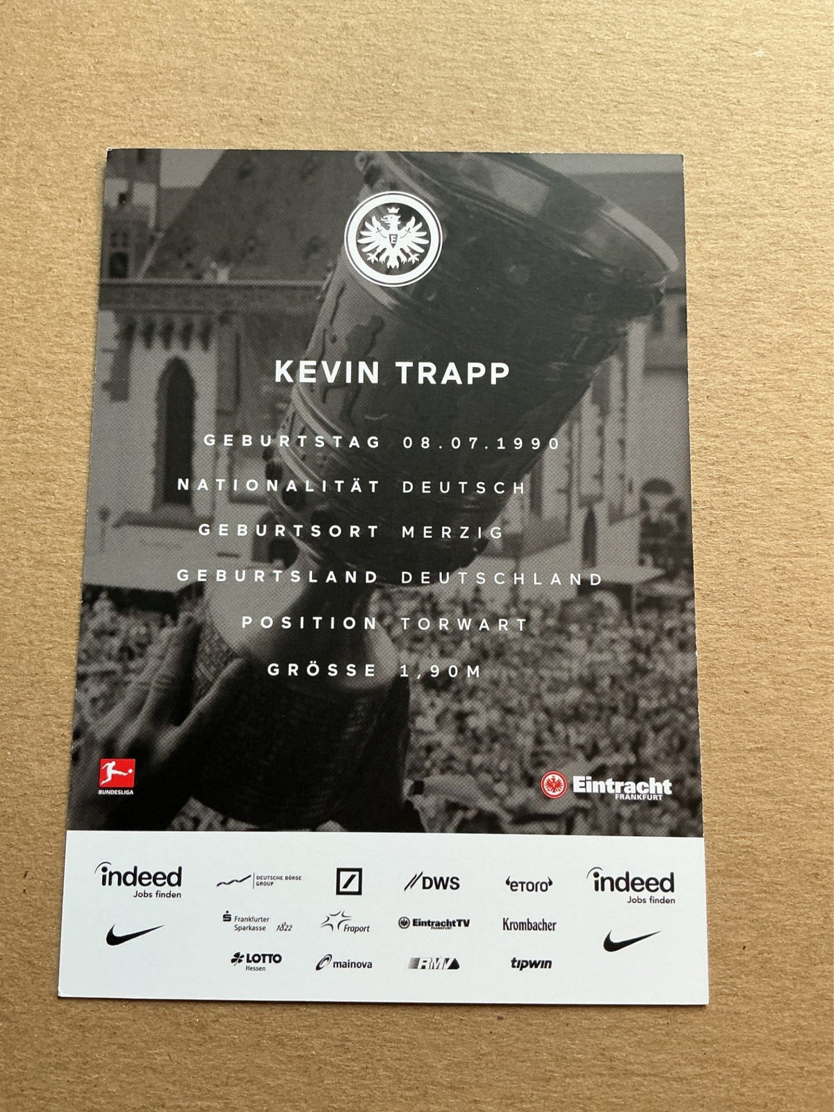 Kevin Trapp, Germany 🇩🇪 Eintracht Frankfurt 2018/19 hand signed - Autographs-World