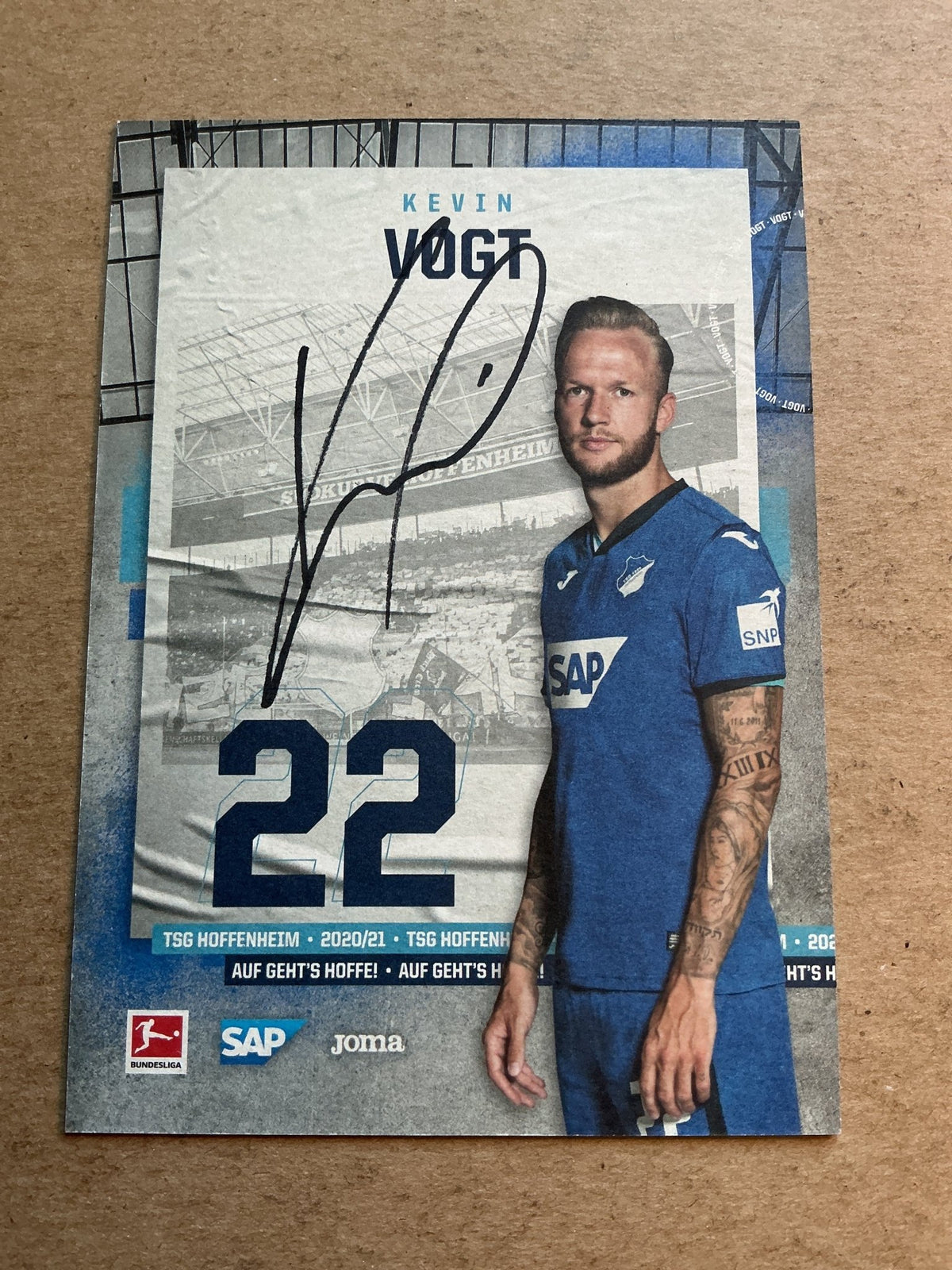 Kevin Vogt, Germany 🇩🇪 TSG 1899 Hoffenheim 2020/21 hand signed - Autographs-World