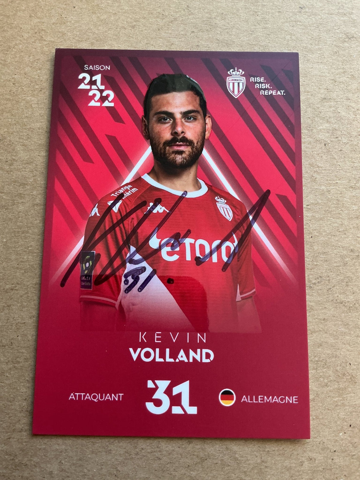 Kevin Volland, Germany 🇩🇪 AS Monaco 2021/22 hand signed - Autographs-World