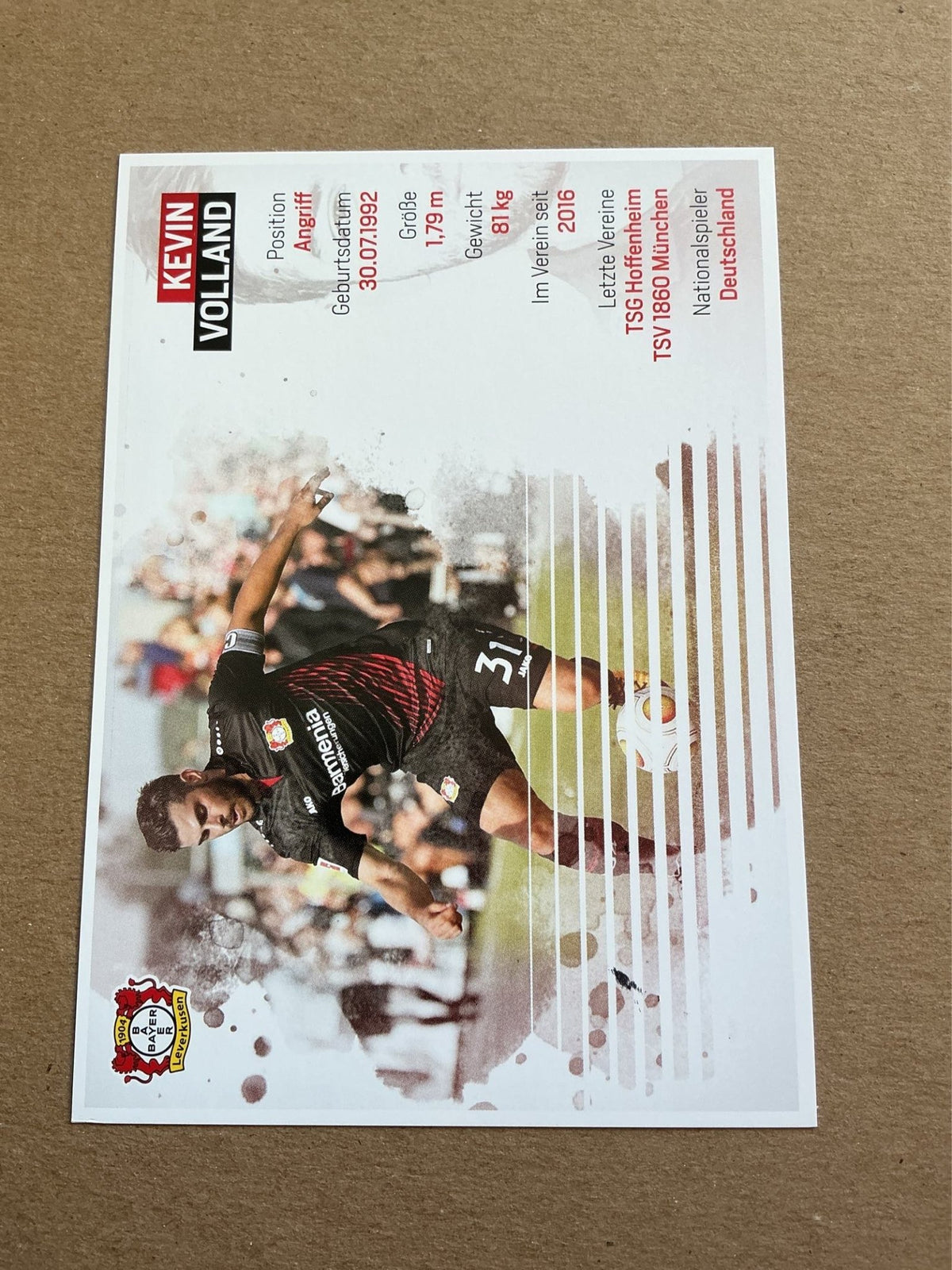 Kevin Volland, Germany 🇩🇪 Bayer 04 Leverkusen 2017/18 hand signed - Autographs-World
