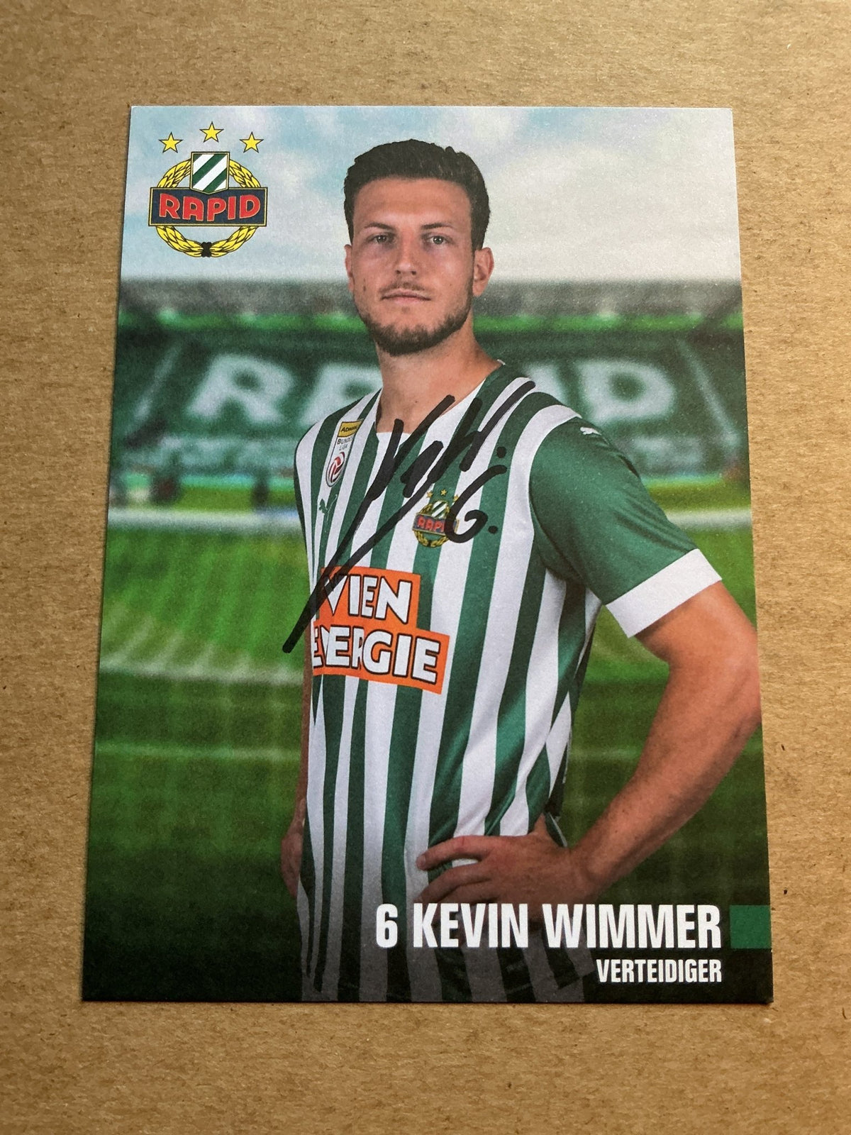 Kevin Wimmer, Austria 🇦🇹 Rapid Wien 2022/23 hand signed - Autographs-World