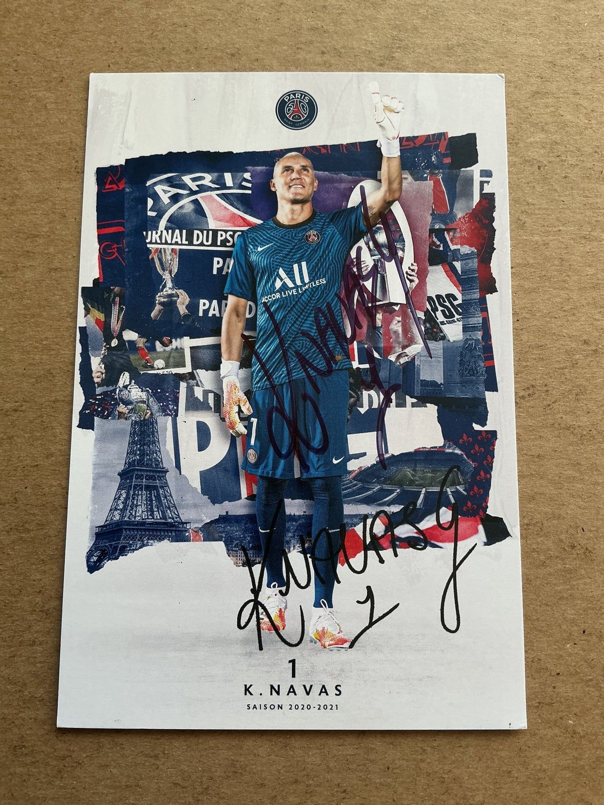 Keylor Navas, Costa Rica 🇨🇷 Paris Saint-Germain 2020/21 hand signed - Autographs-World