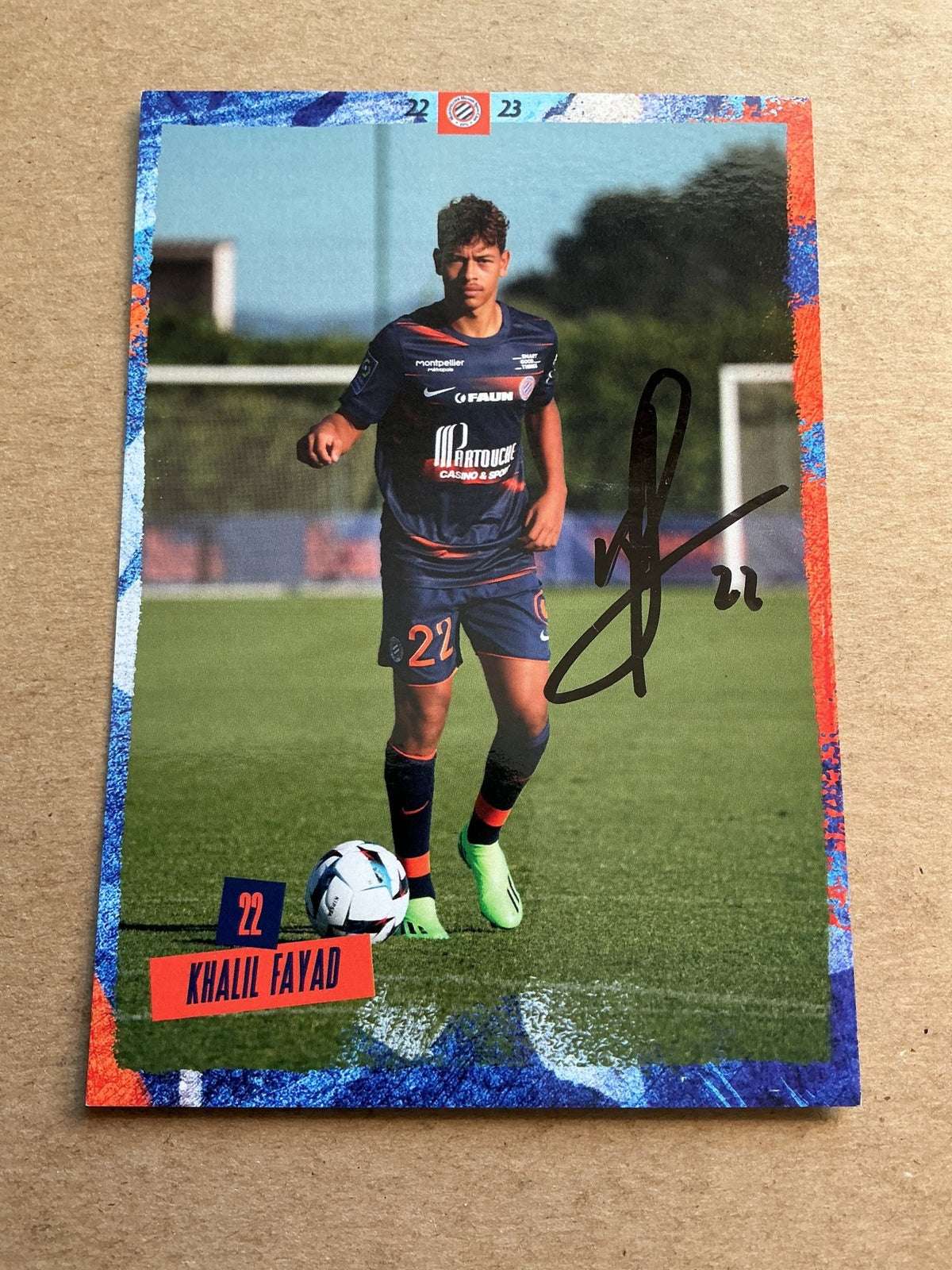 Khalil Fayad, France 🇫🇷 Montpellier HSC 2022/23 hand signed - Autographs-World