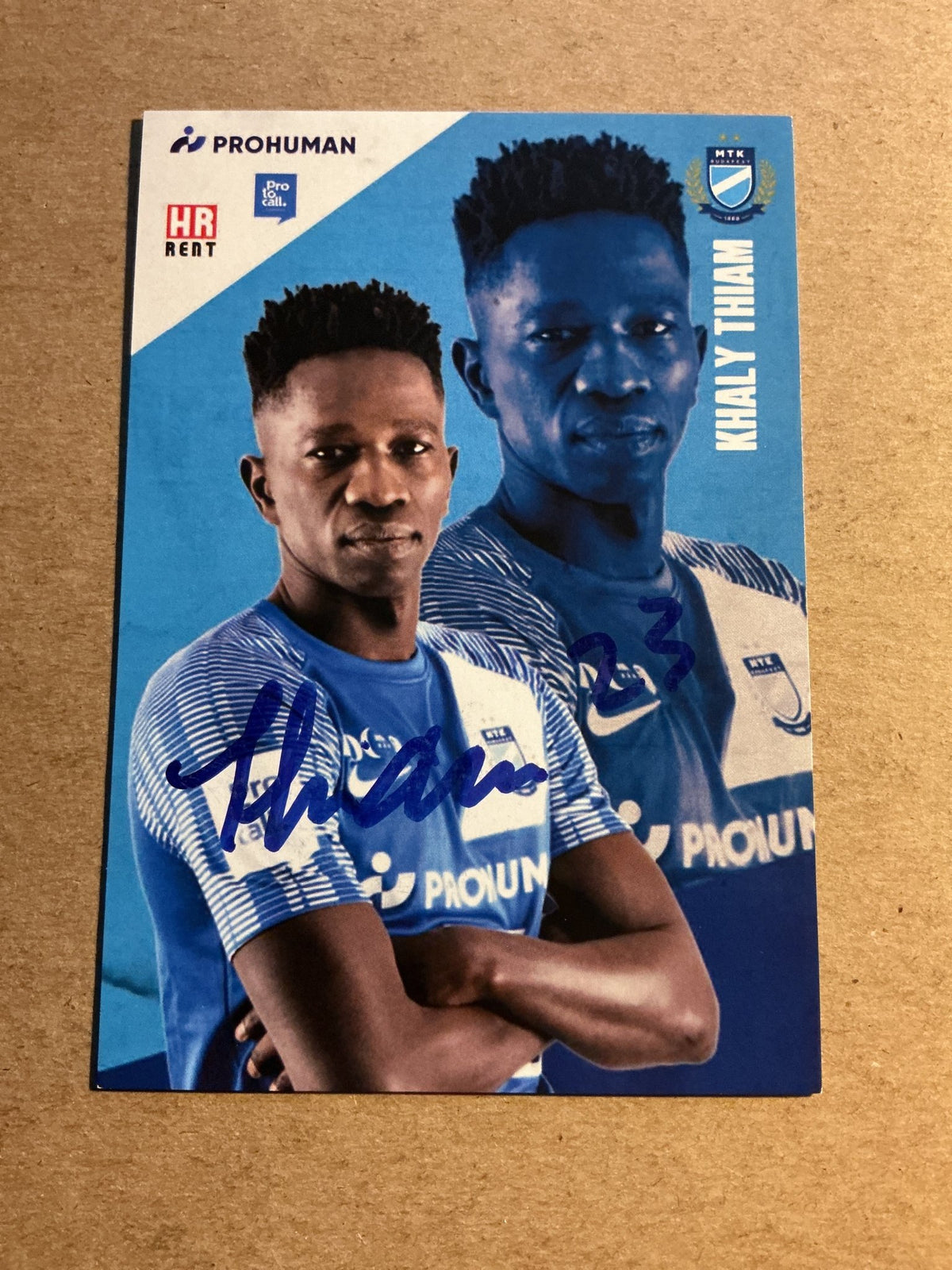 Khaly Thiam, Senegal 🇸🇳 MTK Budapest 2022/23 hand signed - Autographs-World