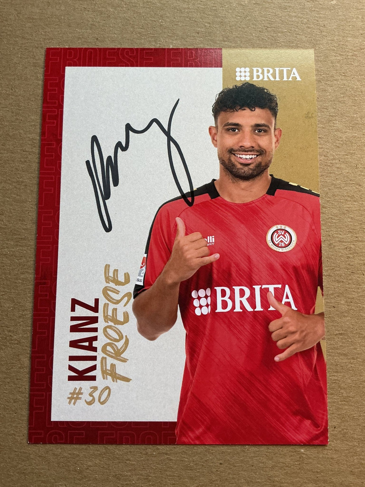 Kianz Froese, Canada 🇨🇦 SV Wehen Wiesbaden 2023/24 hand signed - Autographs-World