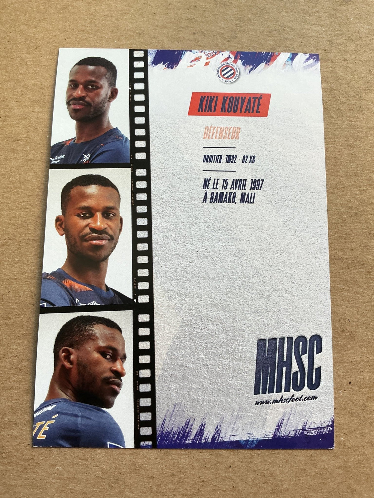 Kiki Kouyaté, Mali 🇲🇱 Montpellier HSC 2022/23 hand signed - Autographs-World