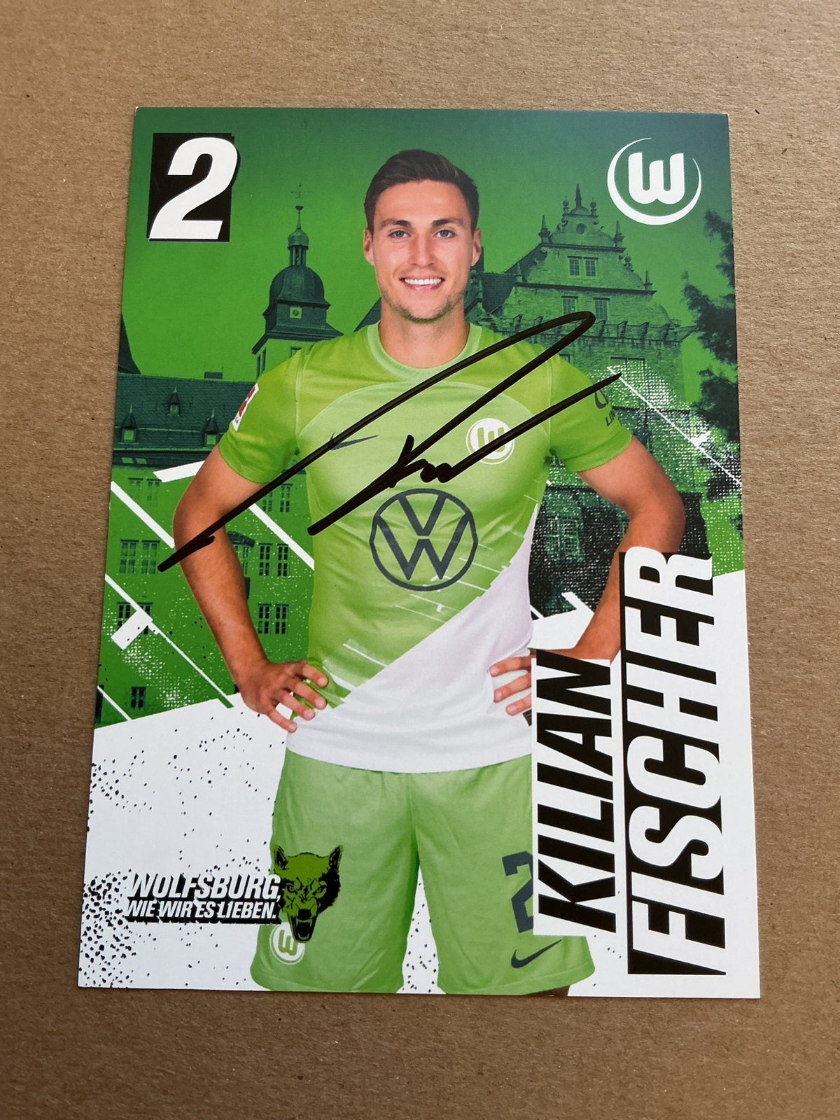 Kilian Fischer, Germany 🇩🇪 VfL Wolfsburg 2023/24 hand signed - Autographs-World