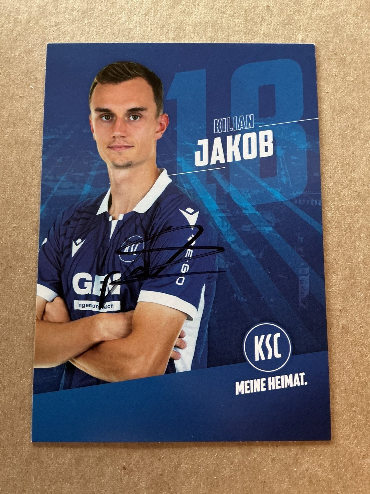 Kilian Jakob, Germany 🇩🇪 Karlsruher SC 2021/22 hand signed - Autographs-World