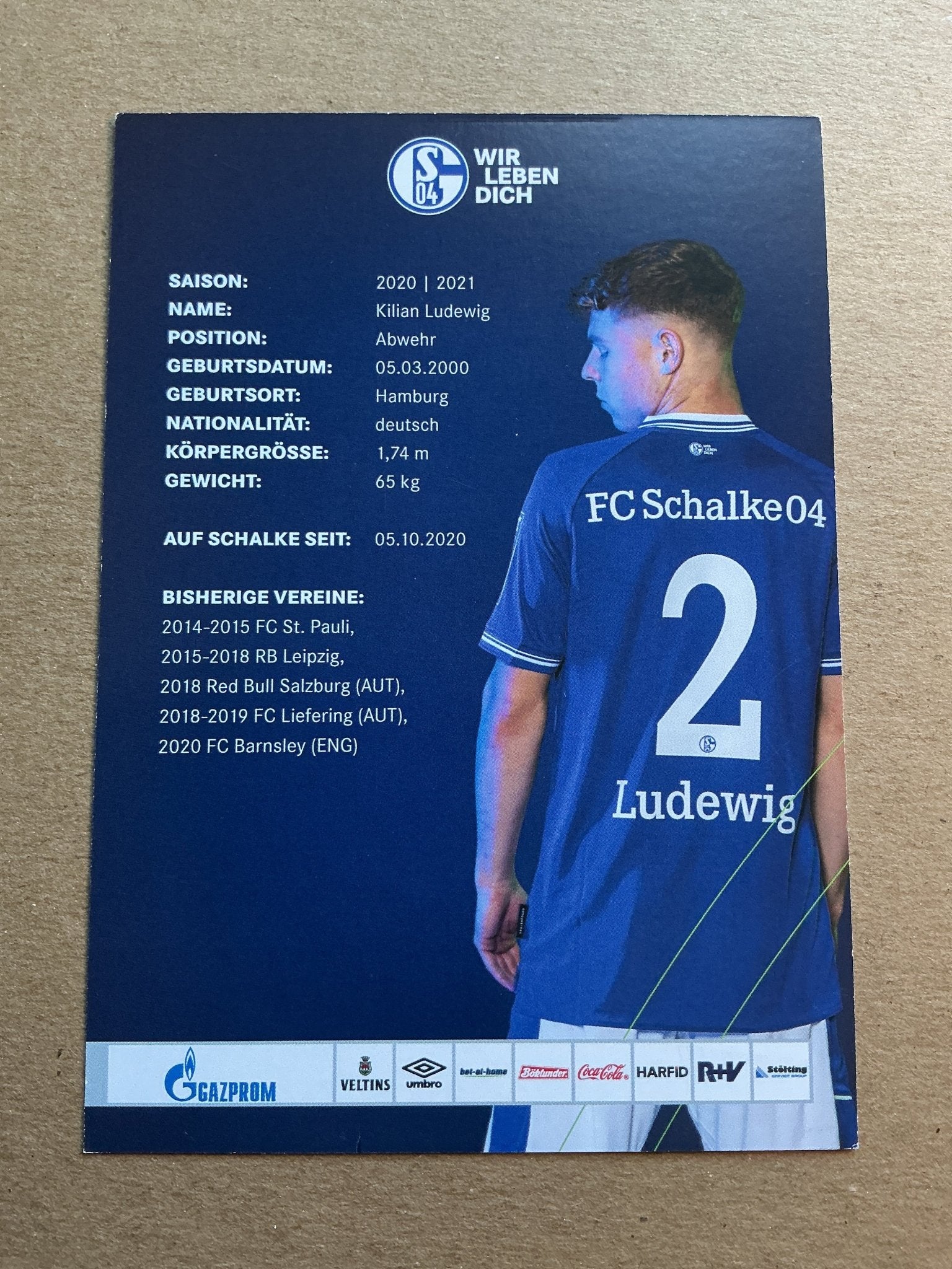 Kilian Ludewig, Germany 🇩🇪 FC Schalke 04 2020/21 hand signed - Autographs-World
