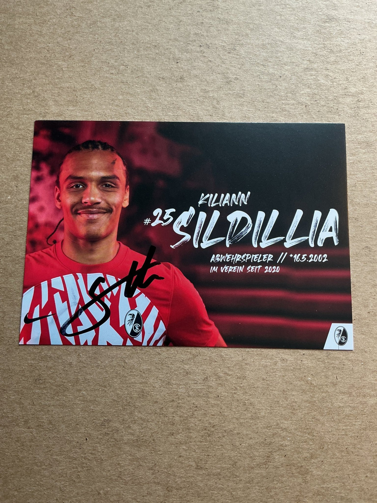 Kiliann Sildillia, France 🇫🇷 SC Freiburg 2023/24 hand signed - Autographs-World