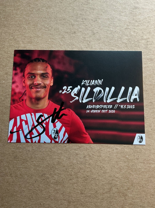 Kiliann Sildillia, France 🇫🇷 SC Freiburg 2023/24 hand signed - Autographs-World