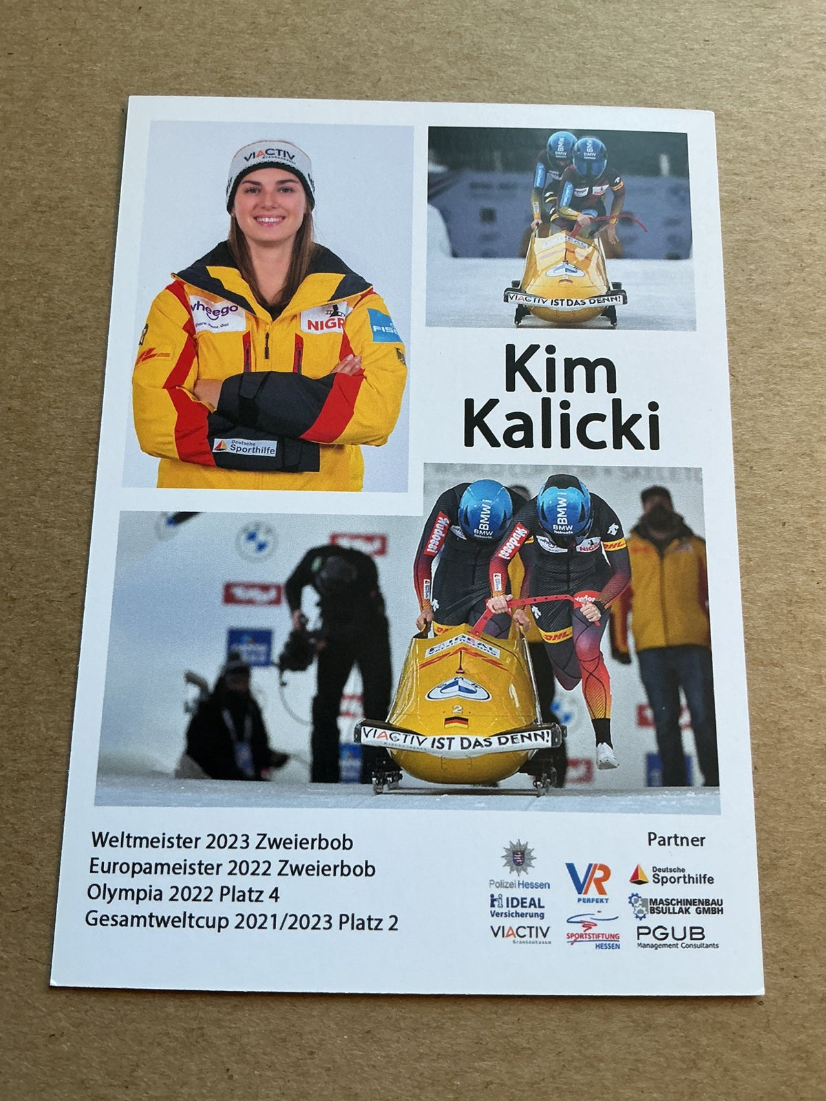 Kim Kalicki, Germany 🇩🇪 Bobsledd Winter Sports 2024/25 hand signed - Autographs-World